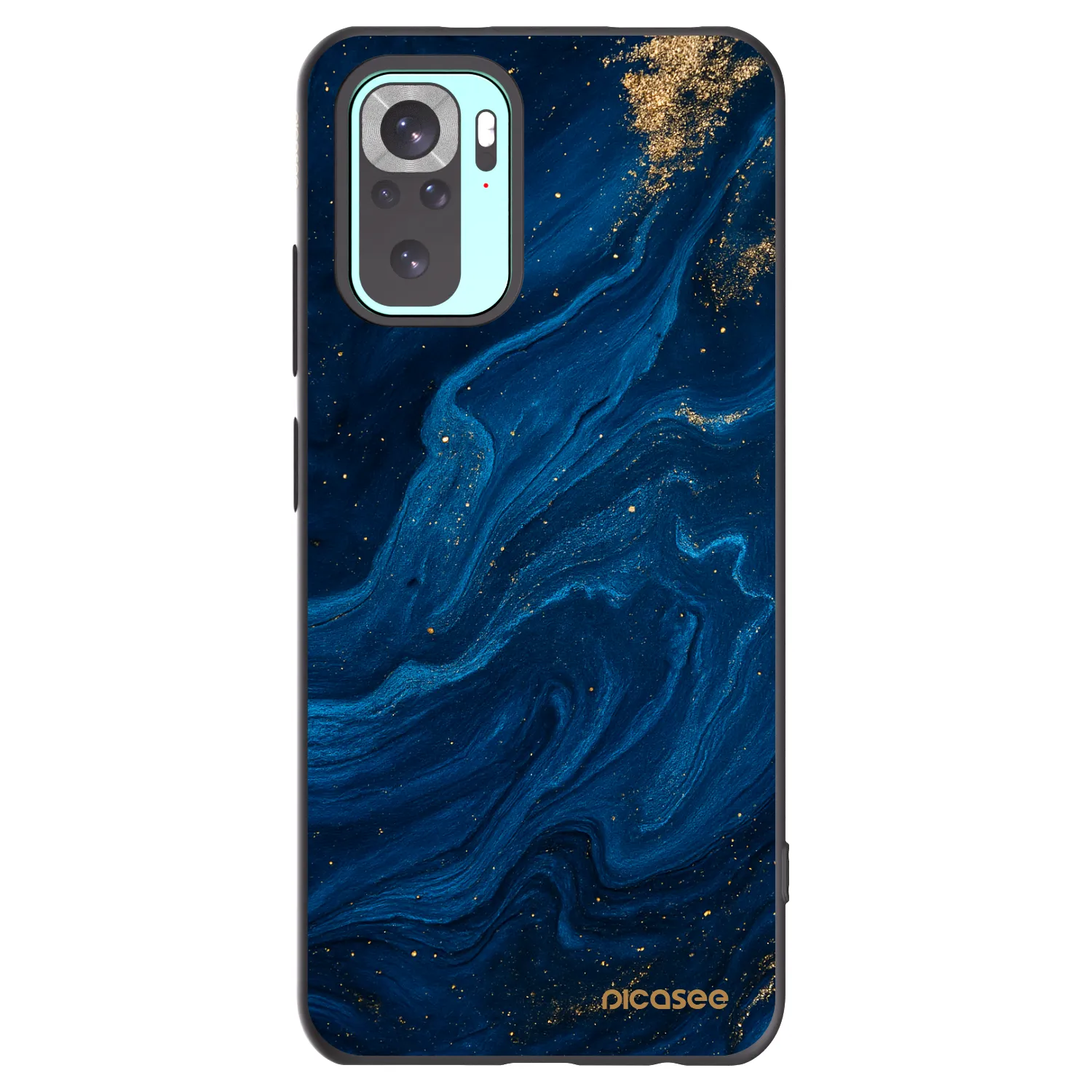 Picasee silikonowe czarne etui na Xiaomi Redmi Note 10 Pro - Blue