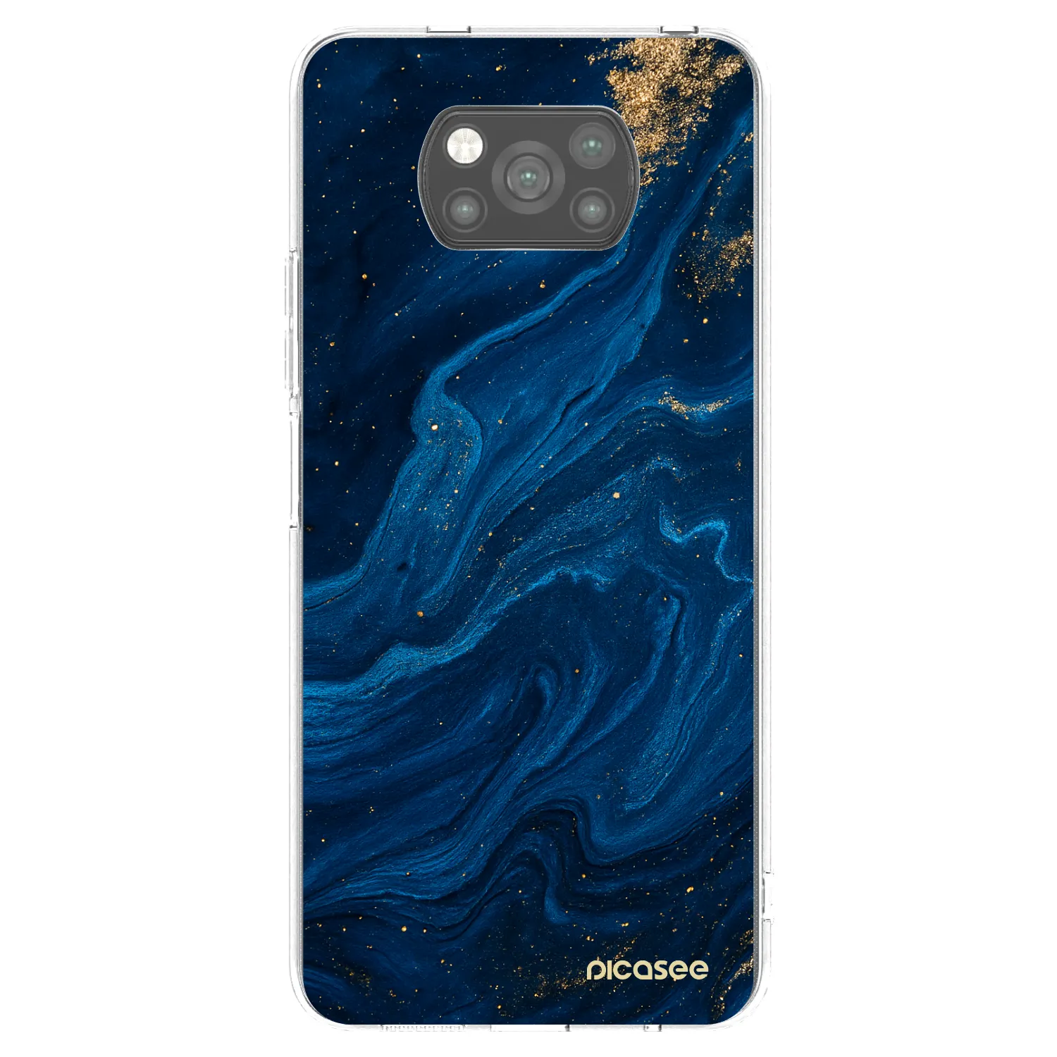 Picasee silikonowe czarne etui na Xiaomi Poco X3 Pro - Blue