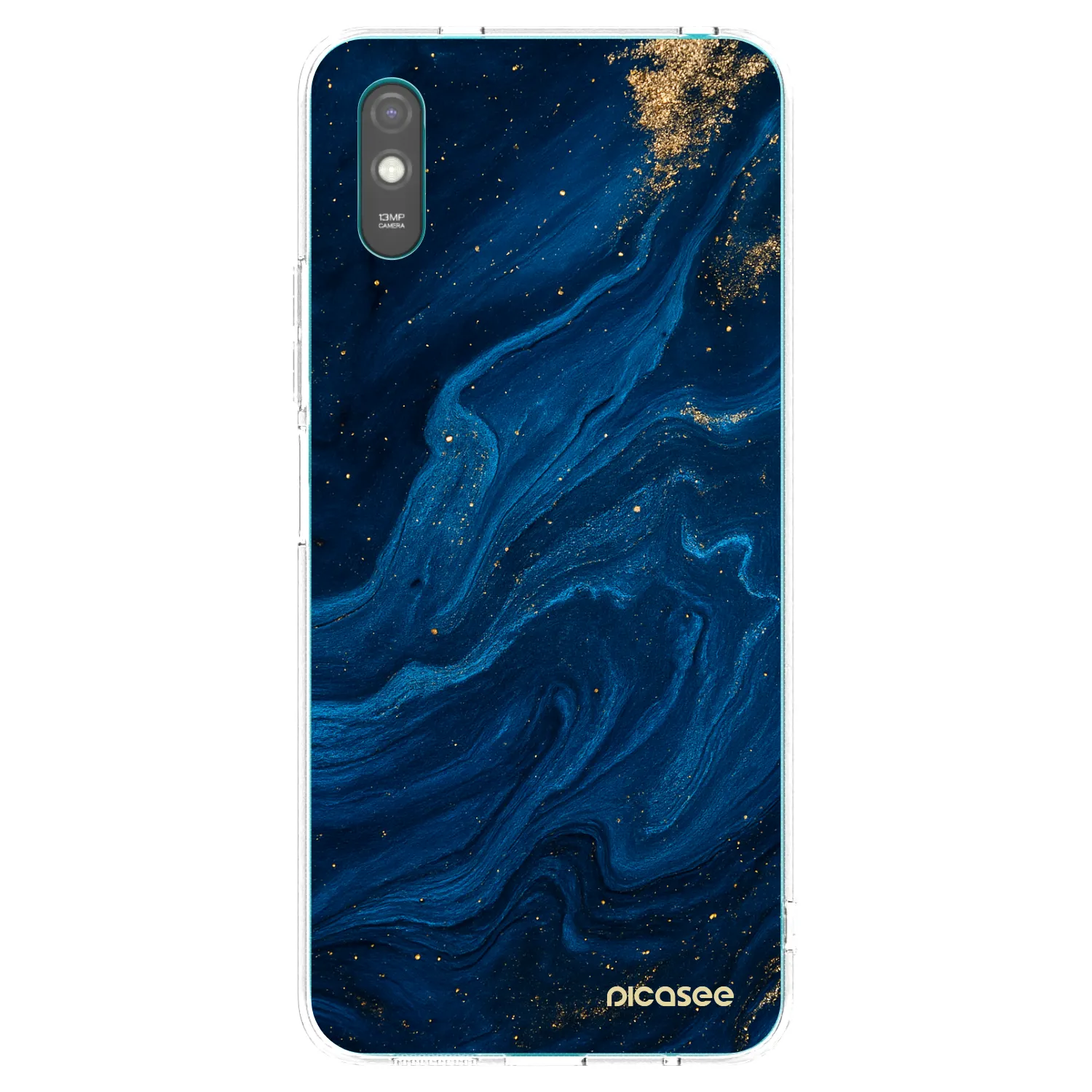 Picasee silikonowe przeźroczyste etui na Xiaomi Redmi 9AT - Blue