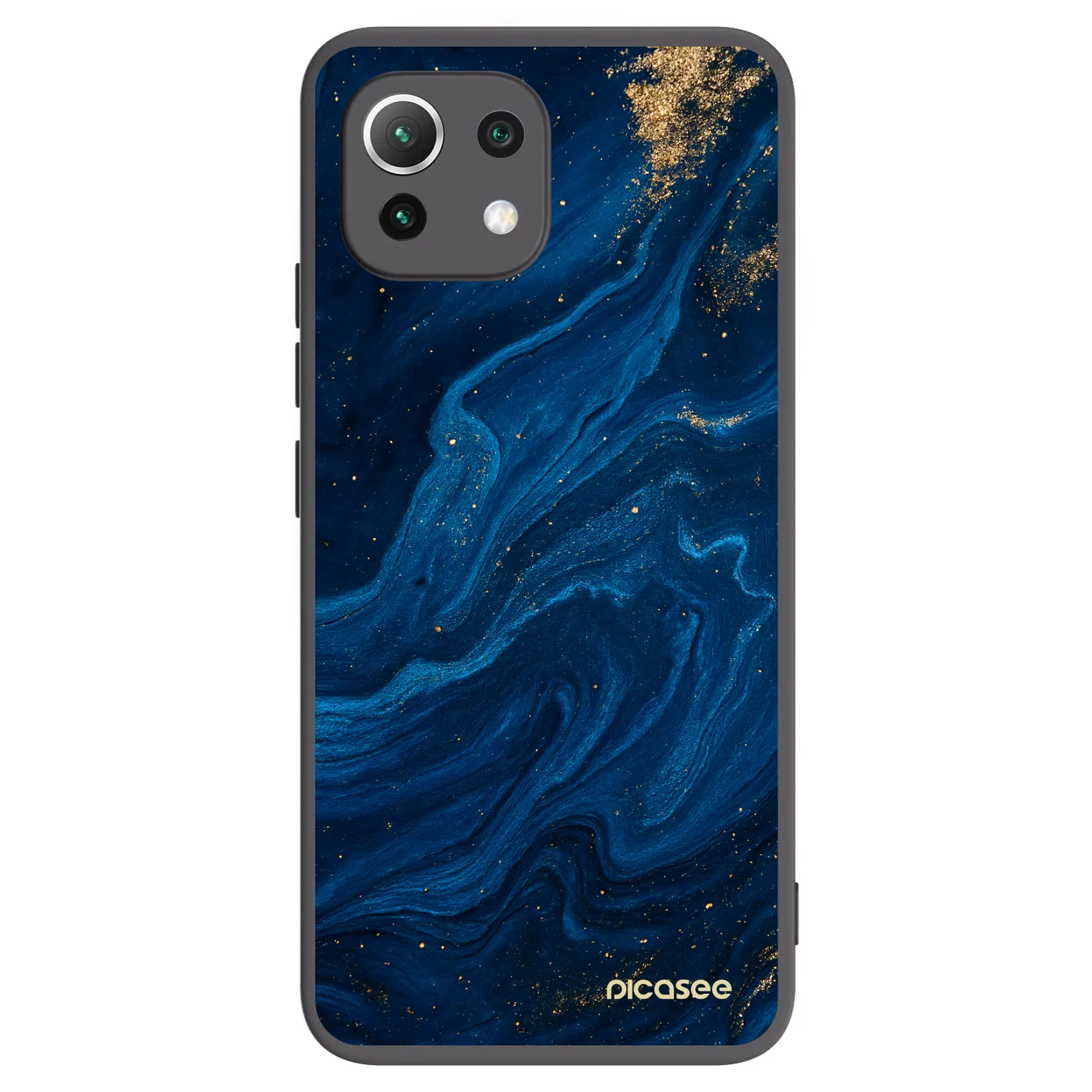 Picasee silikonowe czarne etui na Xiaomi Mi 11 Lite - Blue