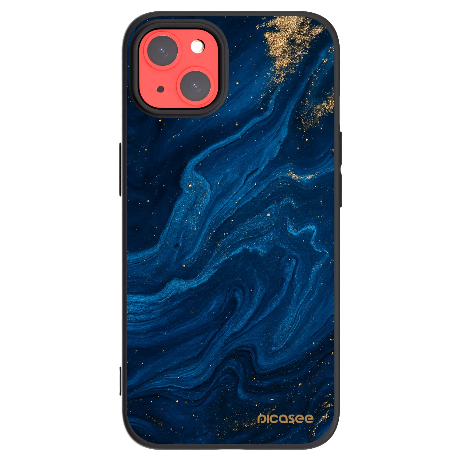 Picasee silikonowe czarne etui na Apple iPhone 13 - Blue