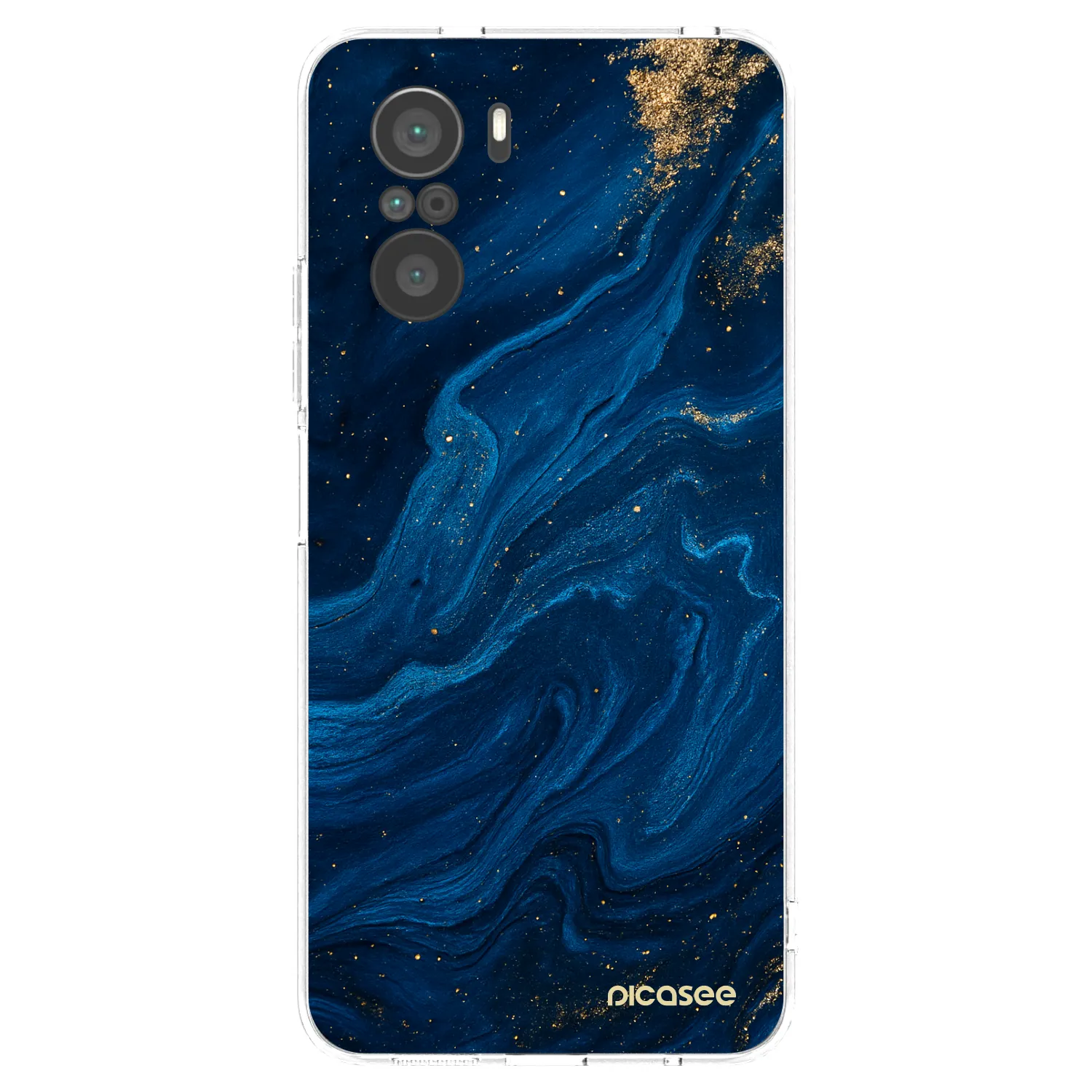 Picasee silikonowe przeźroczyste etui na Xiaomi Poco F3 - Blue
