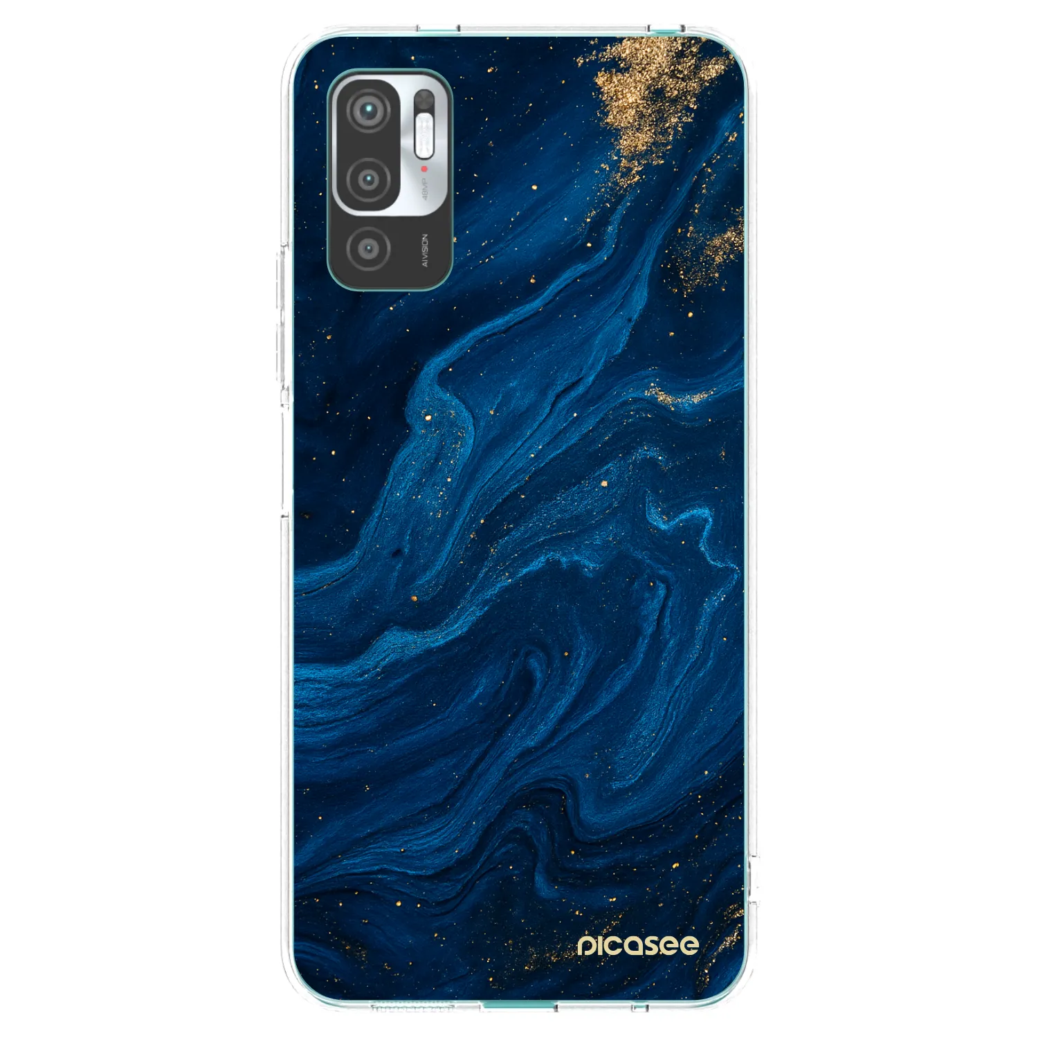 Picasee silikonowe przeźroczyste etui na Xiaomi Redmi Note 10 5G - Blue