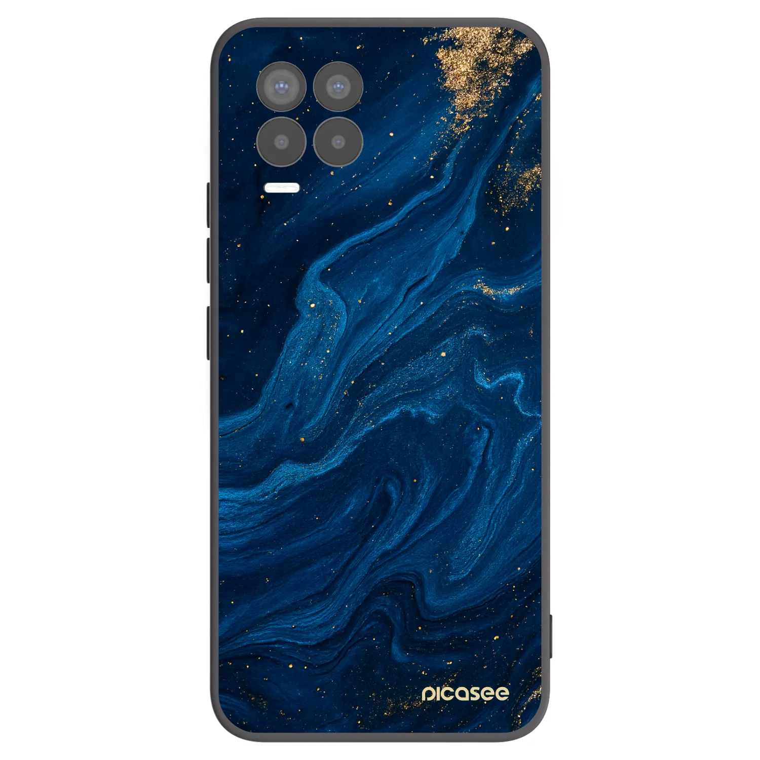 Picasee silikonowe czarne etui na Realme 8 Pro - Blue