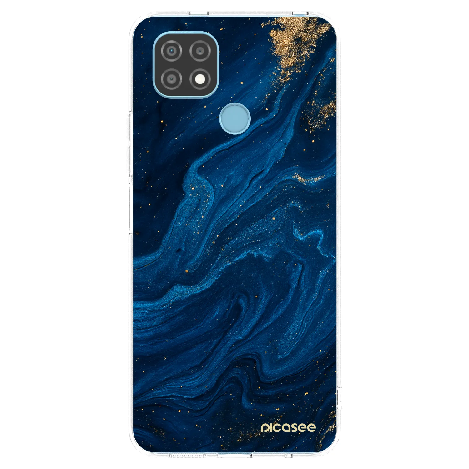 Picasee silikonowe przeźroczyste etui na Realme C21 - Blue