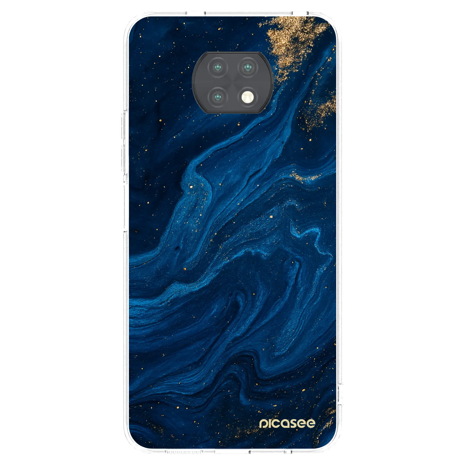 Picasee silikonowe przeźroczyste etui na Xiaomi Redmi Note 9T - Blue