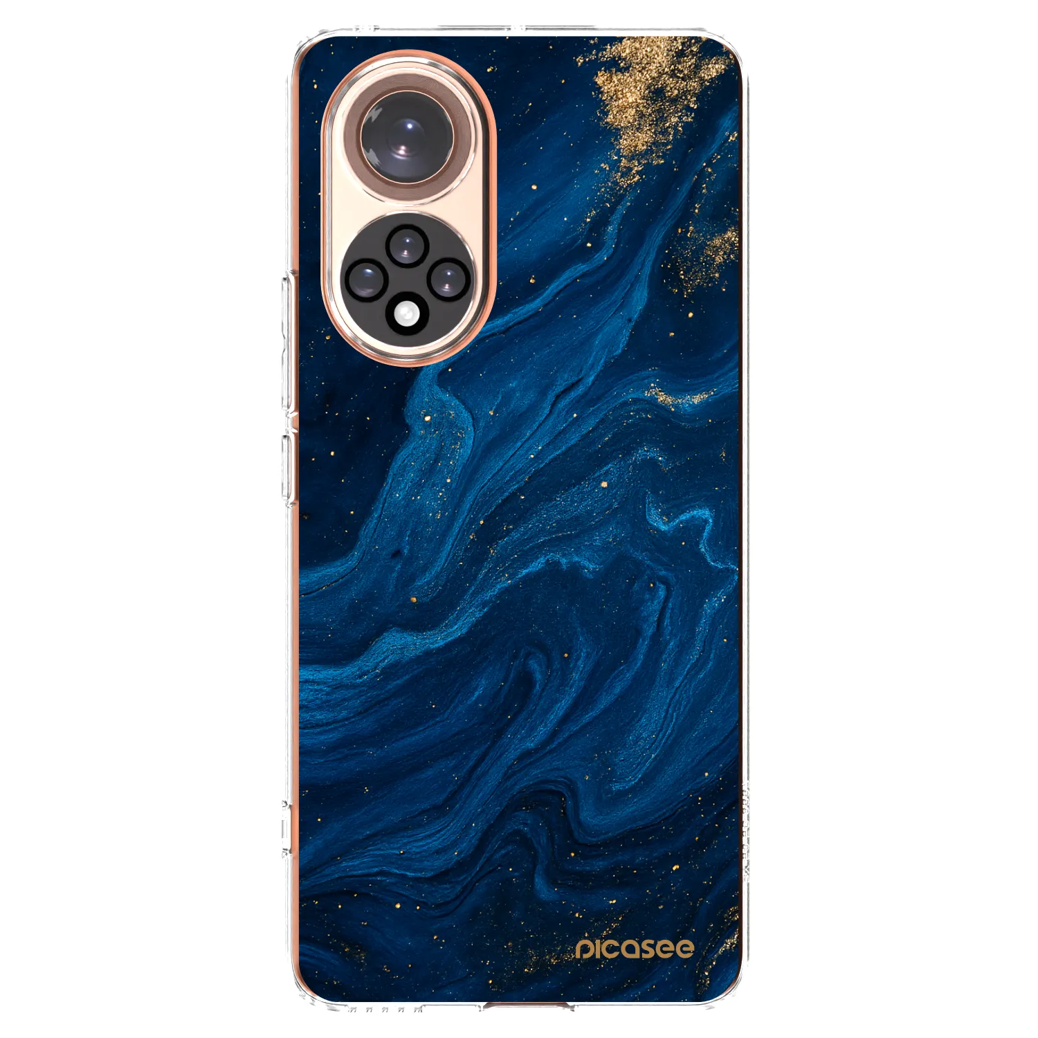 Picasee silikonowe przeźroczyste etui na Honor 50 5G - Blue