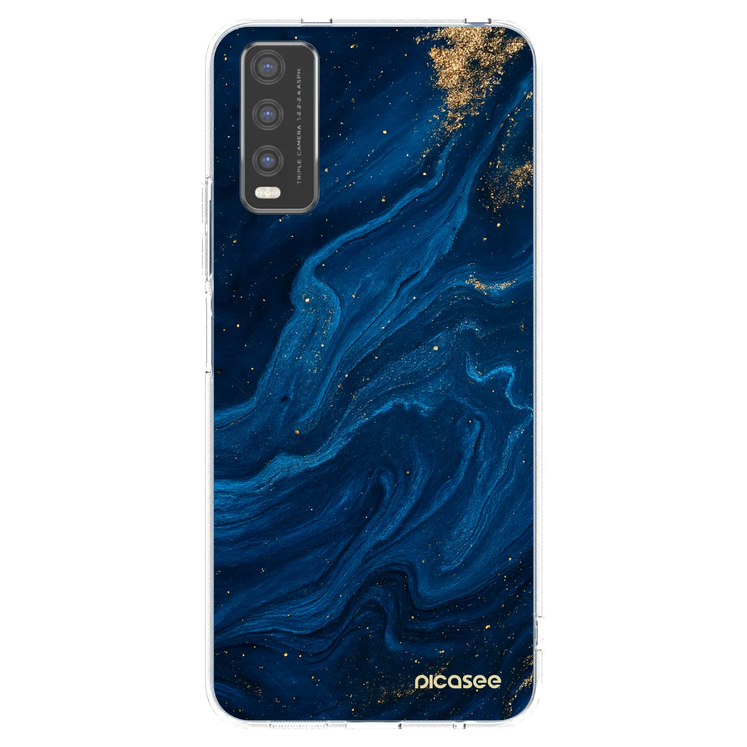 Picasee silikonowe przeźroczyste etui na Vivo Y20s - Blue