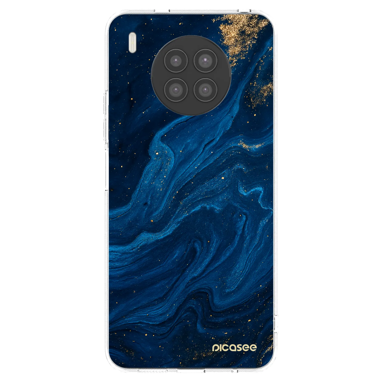 Picasee silikonowe przeźroczyste etui na Huawei Nova 8i - Blue