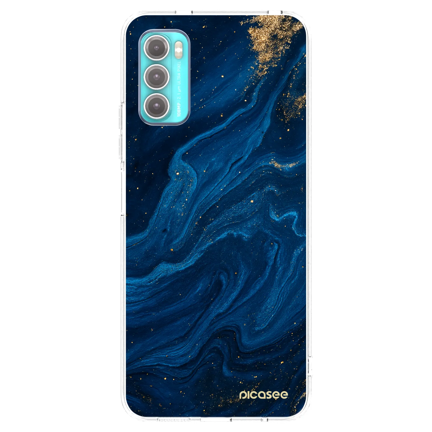 Picasee silikonowe przeźroczyste etui na Motorola Moto G60 - Blue