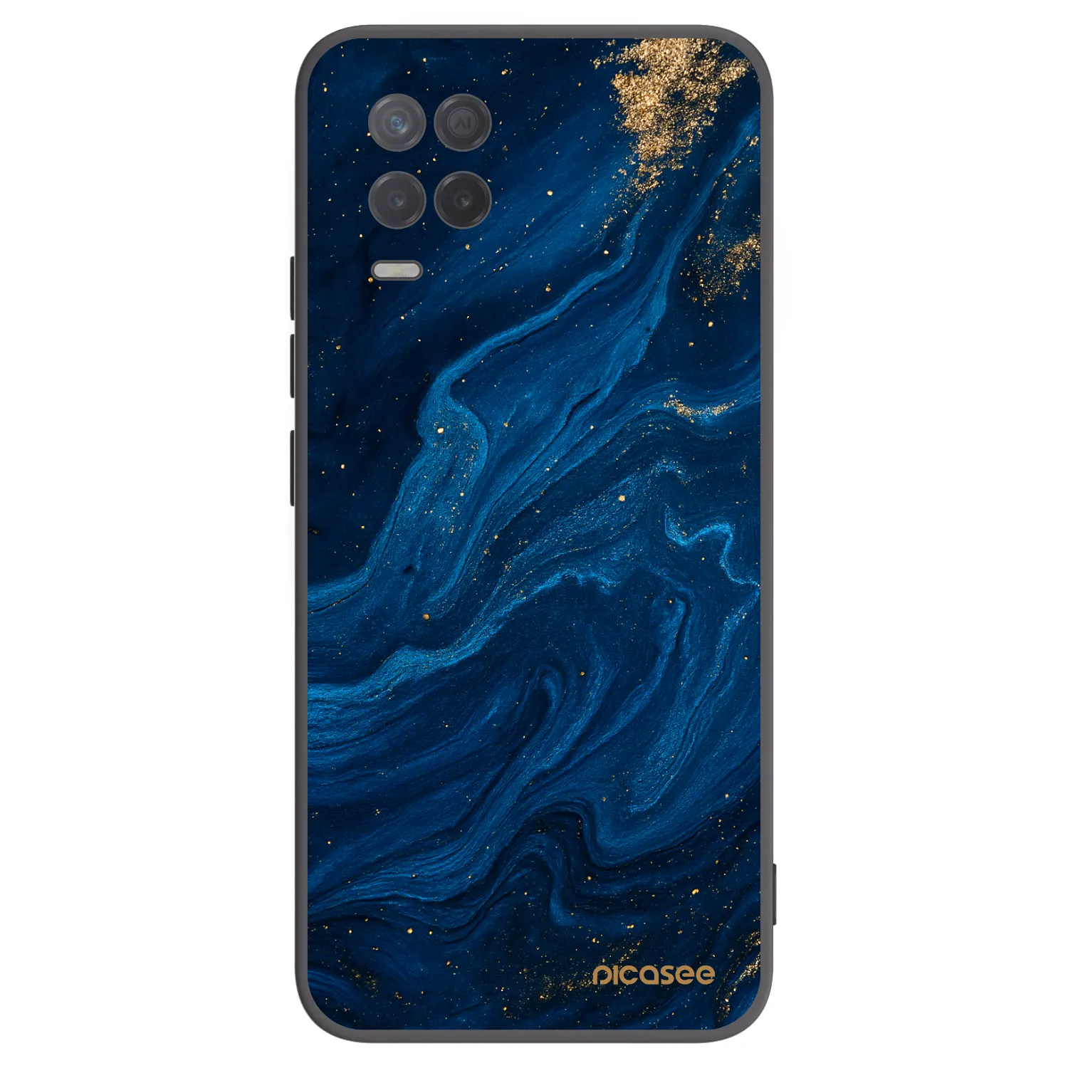 Picasee silikonowe czarne etui na Realme 8 5G - Blue