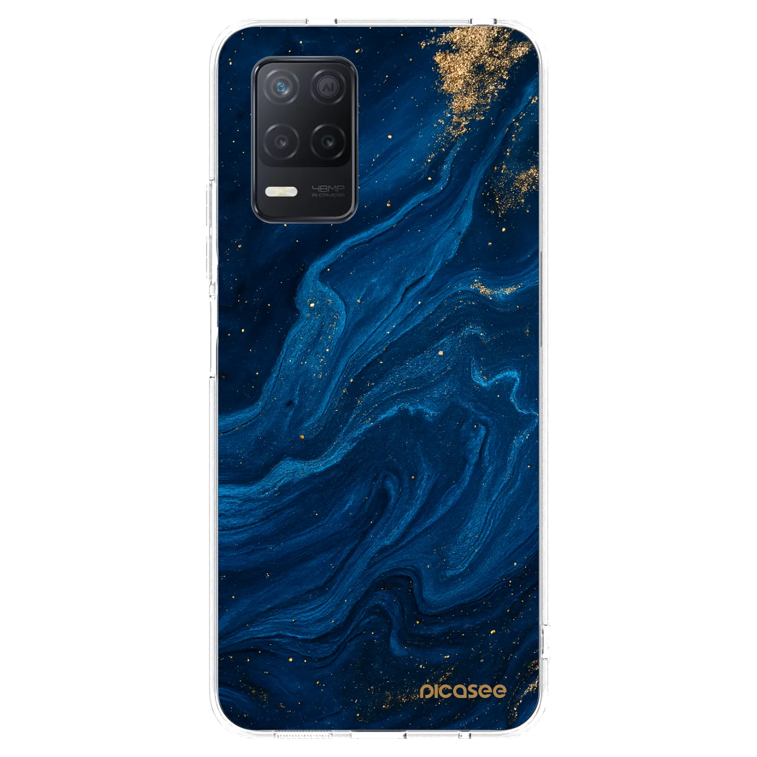 Picasee silikonowe przeźroczyste etui na Realme 8 5G - Blue
