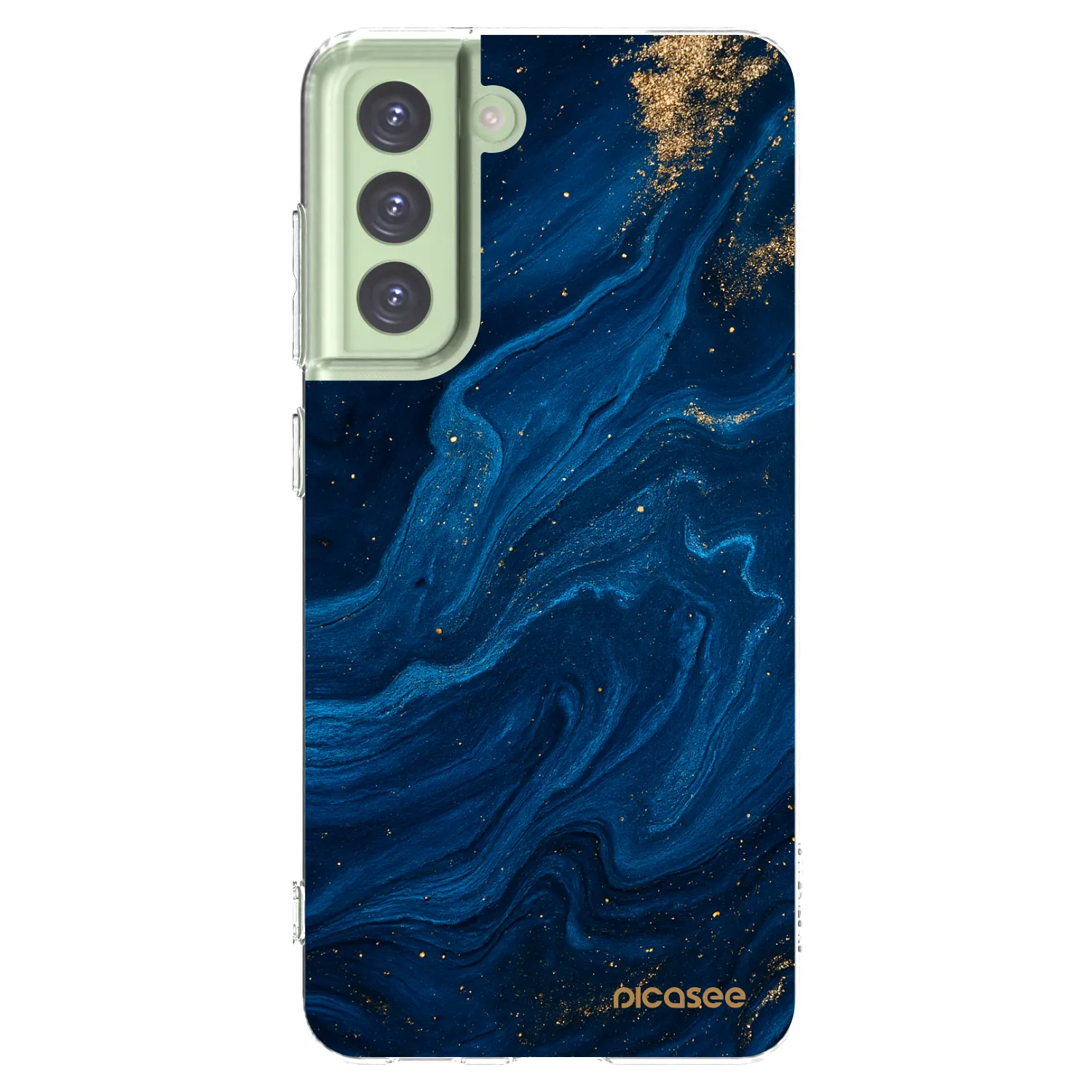 Picasee silikonowe przeźroczyste etui na Samsung Galaxy S21 FE 5G - Blue