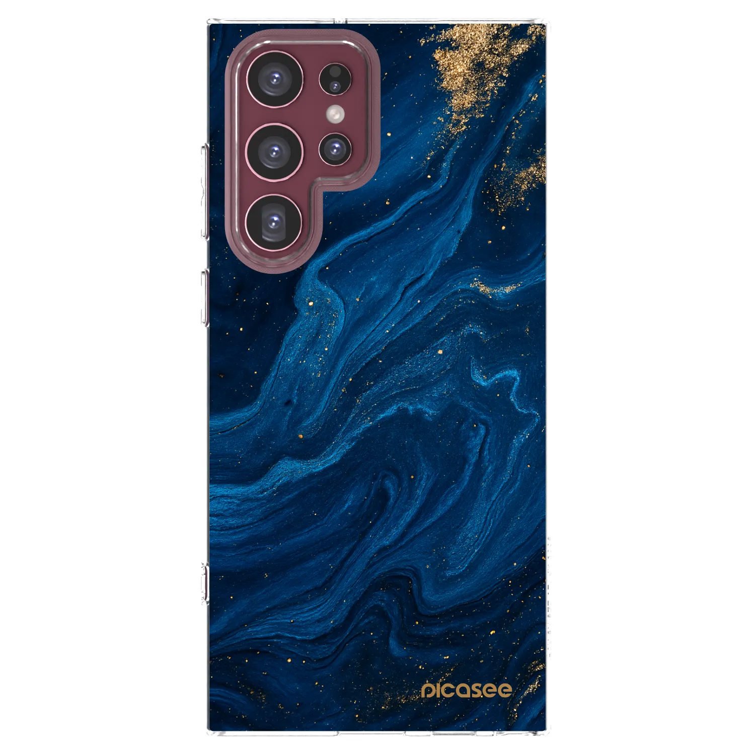 Picasee silikonowe przeźroczyste etui na Samsung Galaxy S22 Ultra 5G - Blue