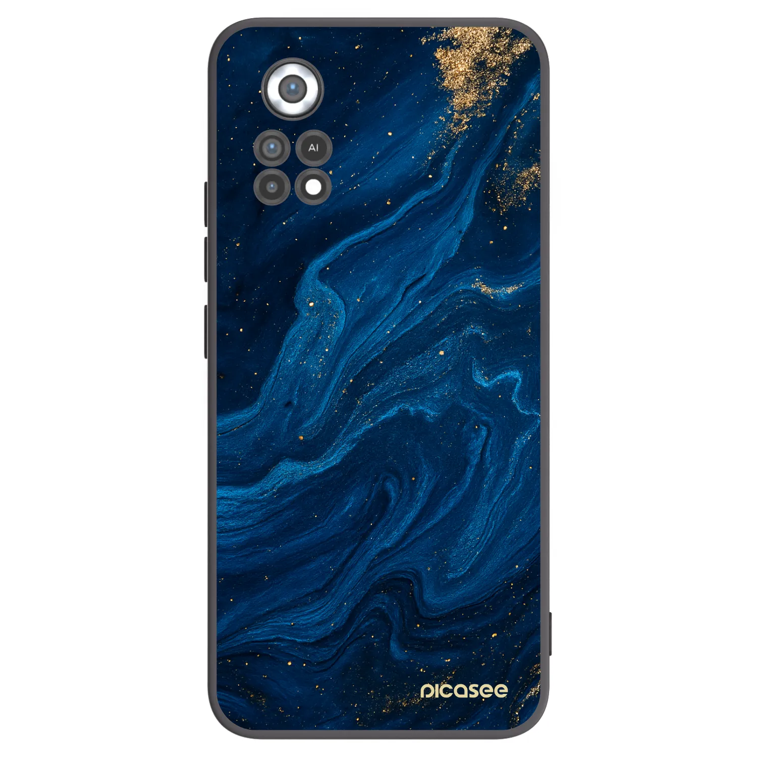 Picasee silikonowe czarne etui na Xiaomi Poco X4 Pro 5G - Blue