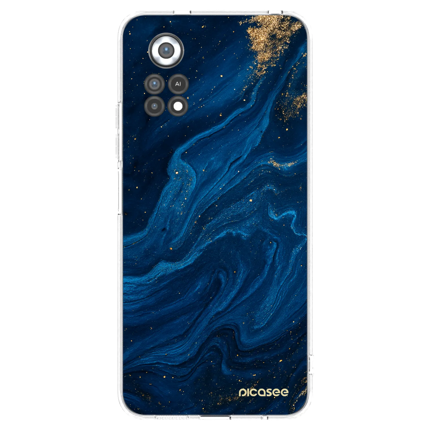 Picasee silikonowe przeźroczyste etui na Xiaomi Poco X4 Pro 5G - Blue