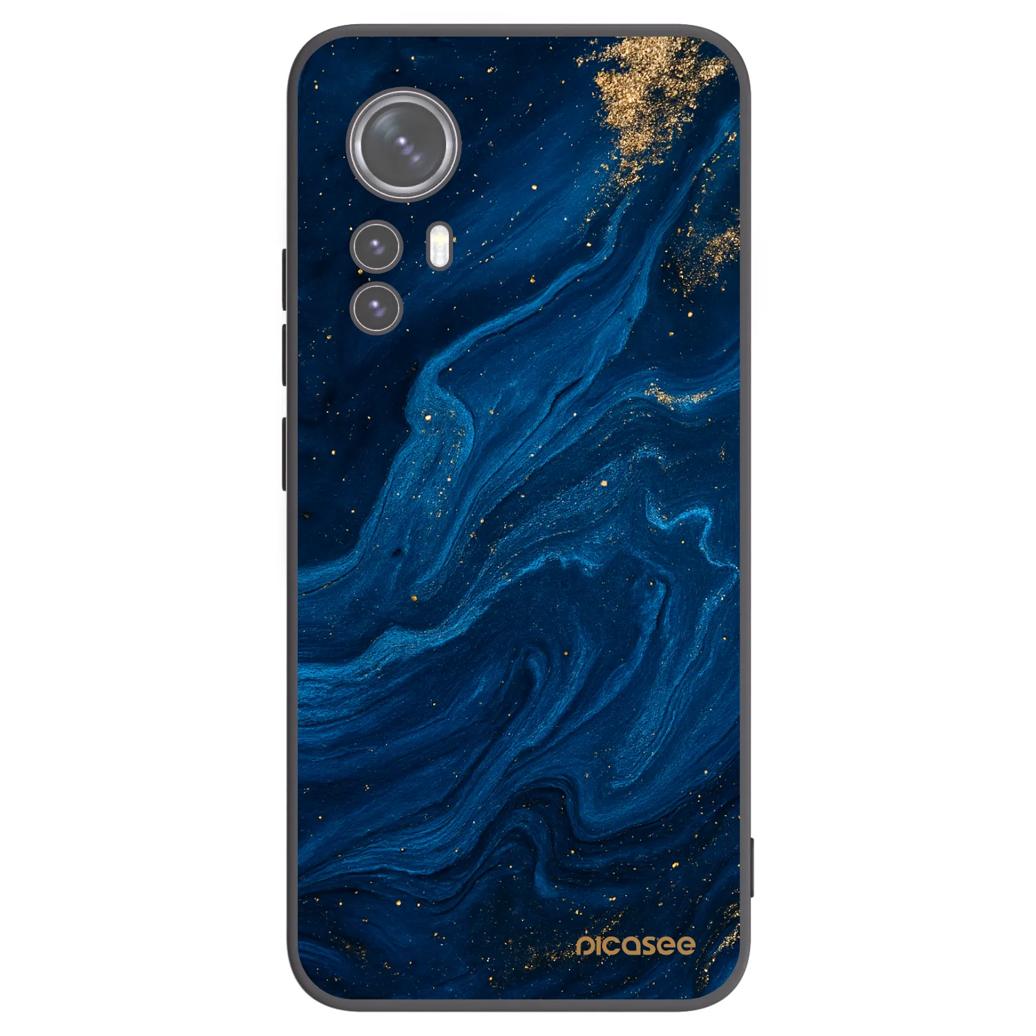 Picasee silikonowe czarne etui na Xiaomi 12 - Blue