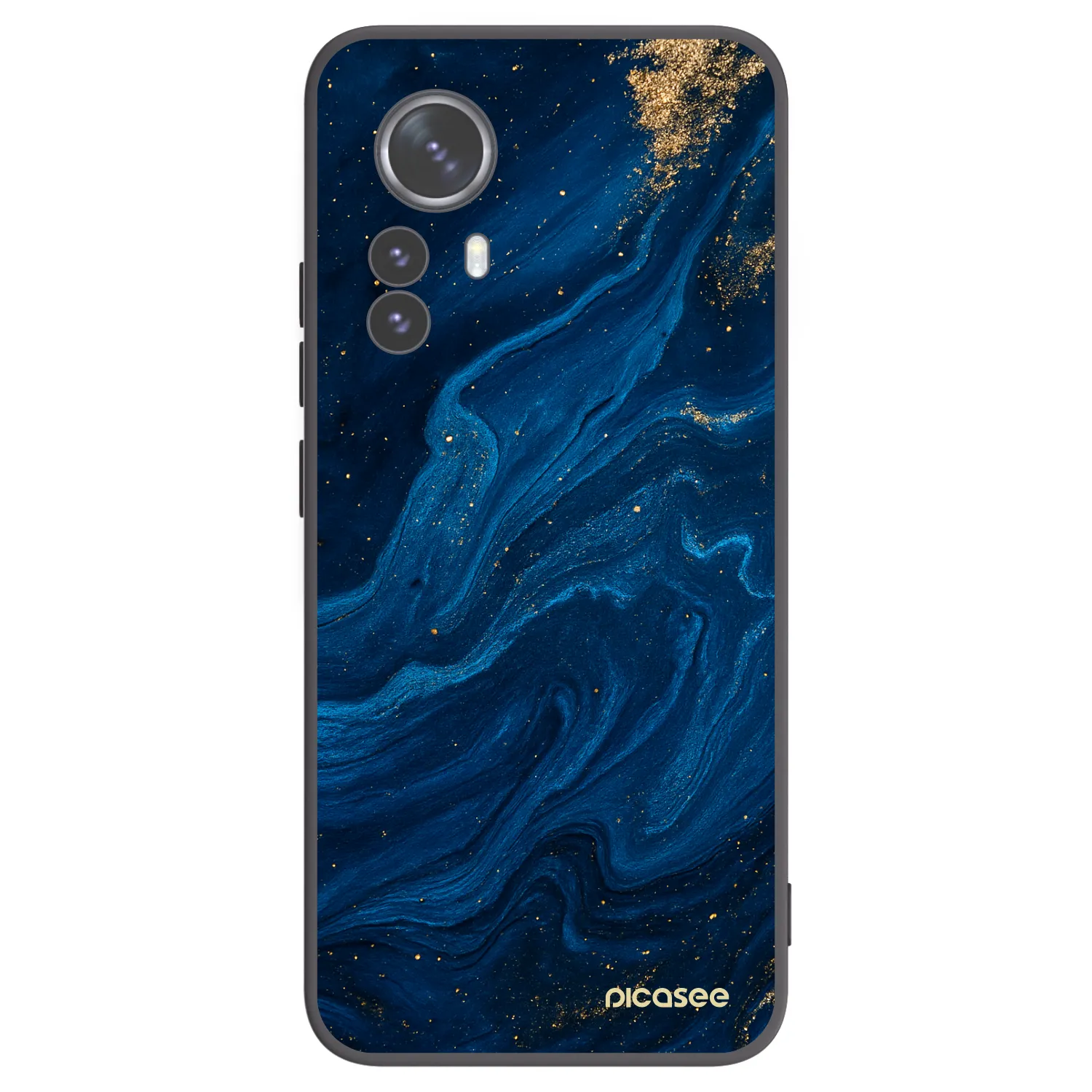 Picasee silikonowe czarne etui na Xiaomi 12 Pro - Blue