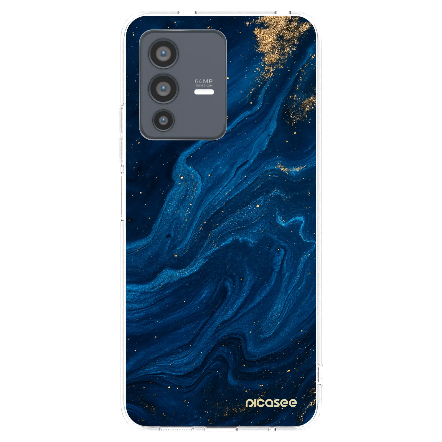 Picasee silikonowe przeźroczyste etui na Vivo V23 5G - Blue