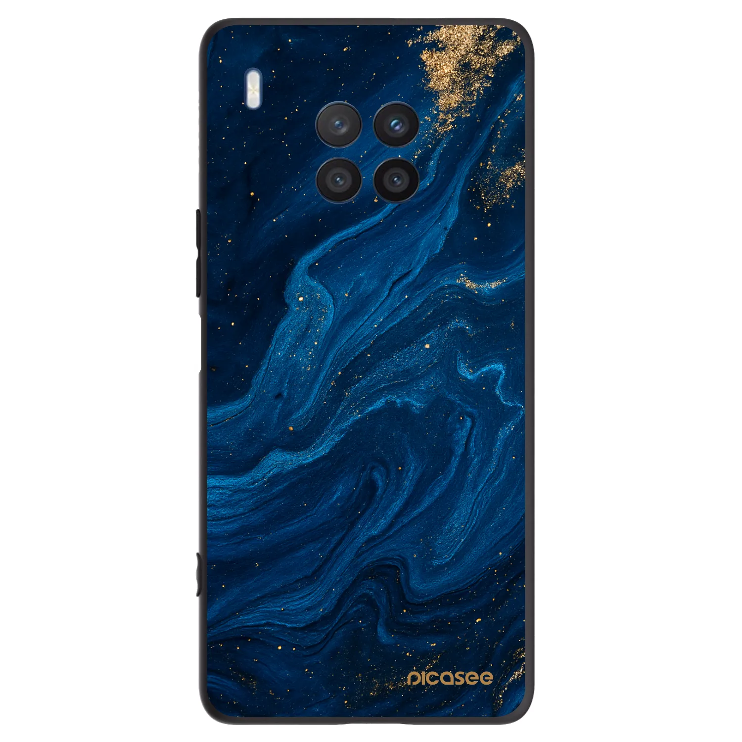 Picasee silikonowe czarne etui na Honor 50 Lite - Blue