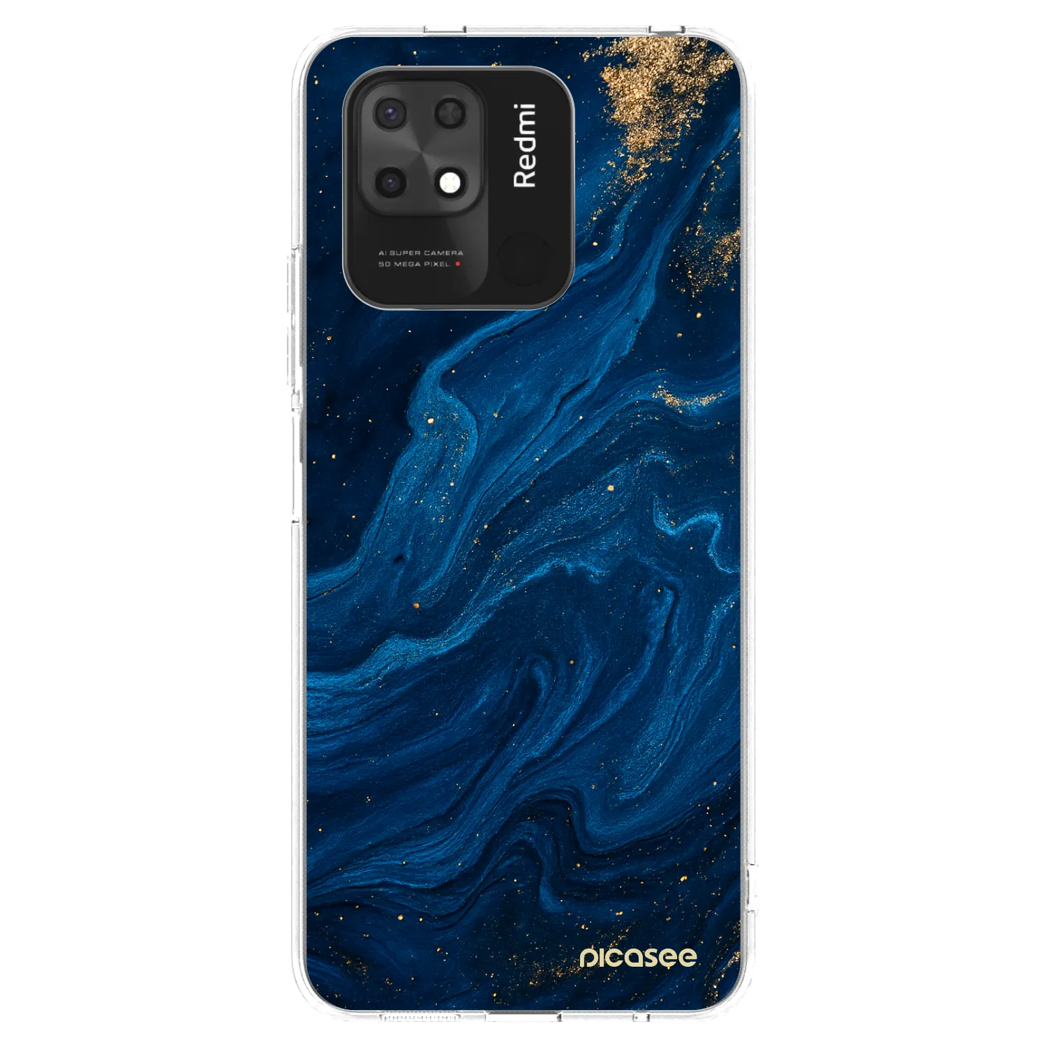 Picasee silikonowe przeźroczyste etui na Xiaomi Redmi 10C - Blue