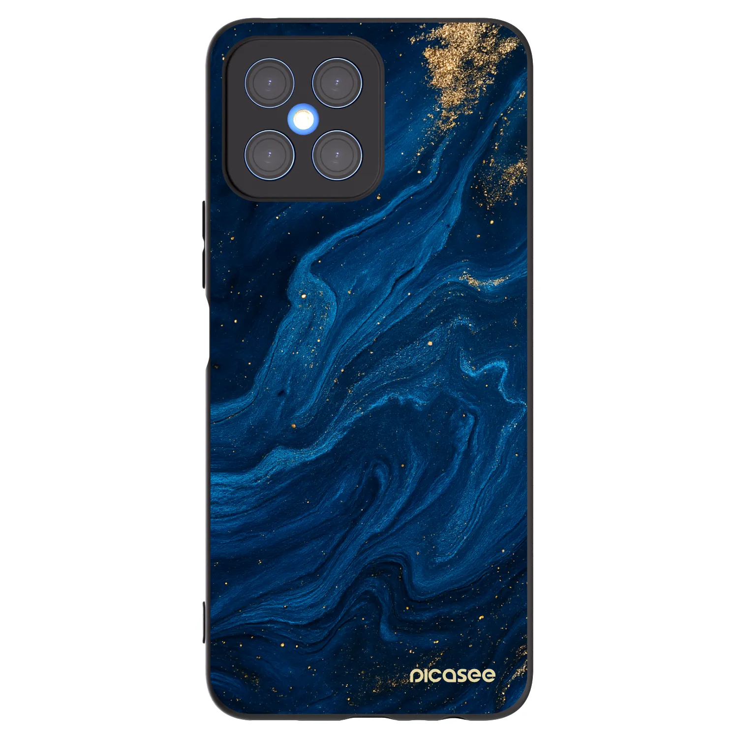 Picasee silikonowe czarne etui na Honor X8 4G - Blue