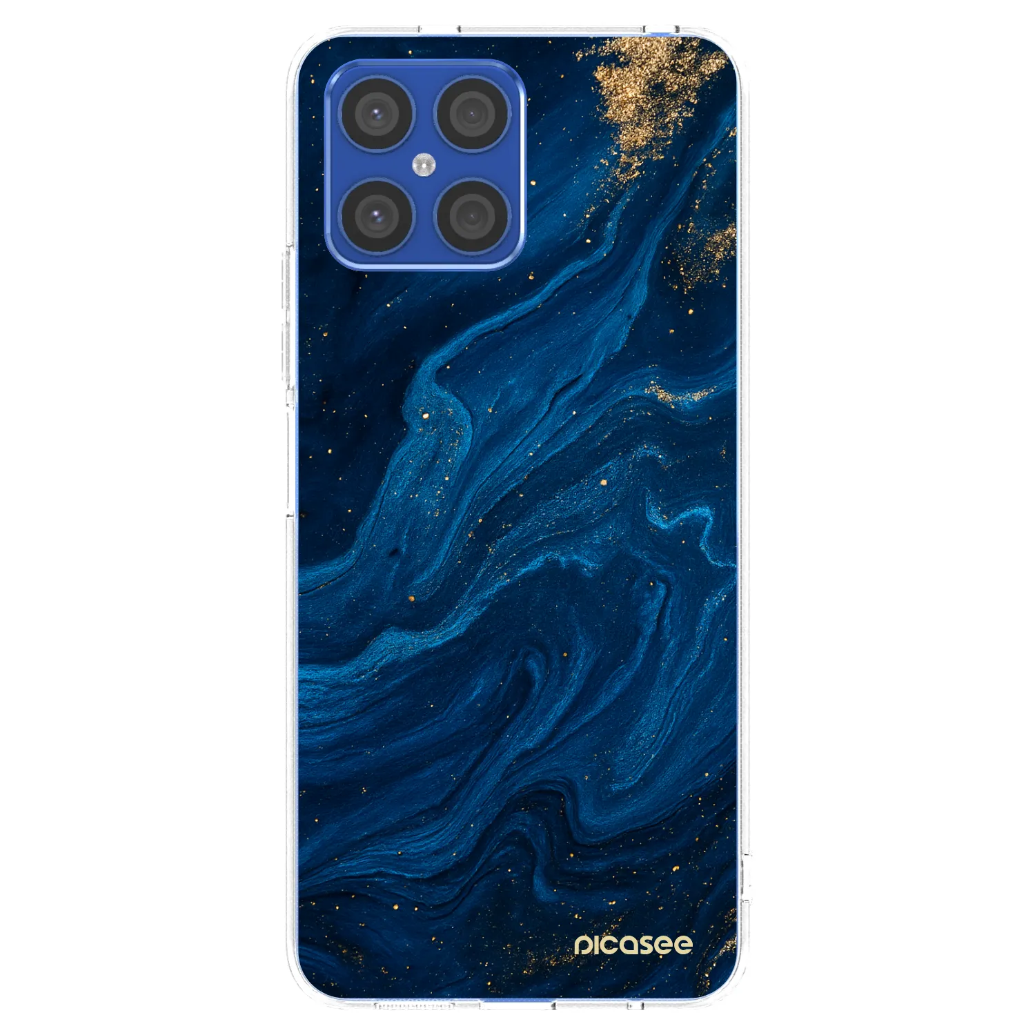 Picasee silikonowe przeźroczyste etui na Honor X8 4G - Blue