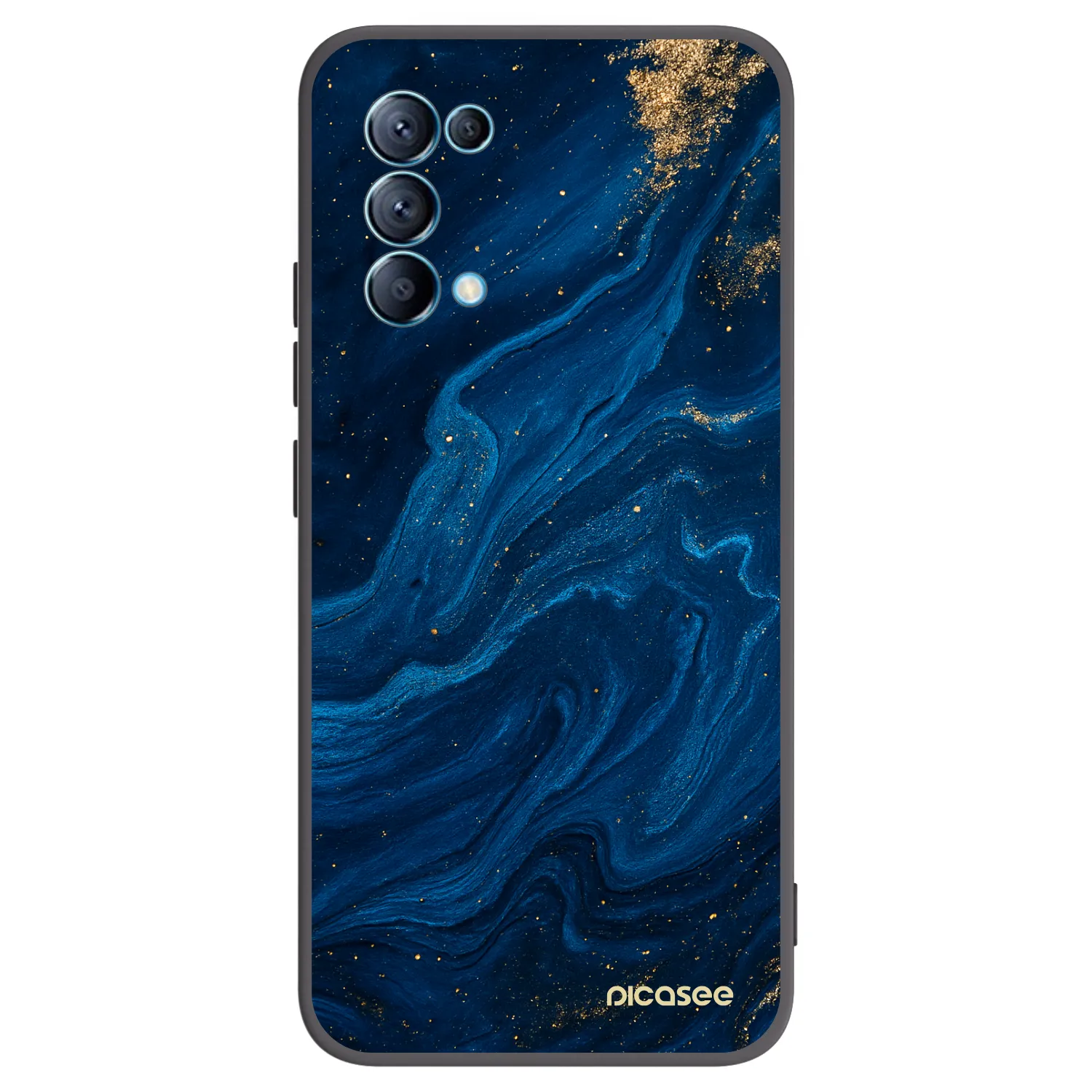 Picasee silikonowe czarne etui na OPPO Reno 5 5G - Blue