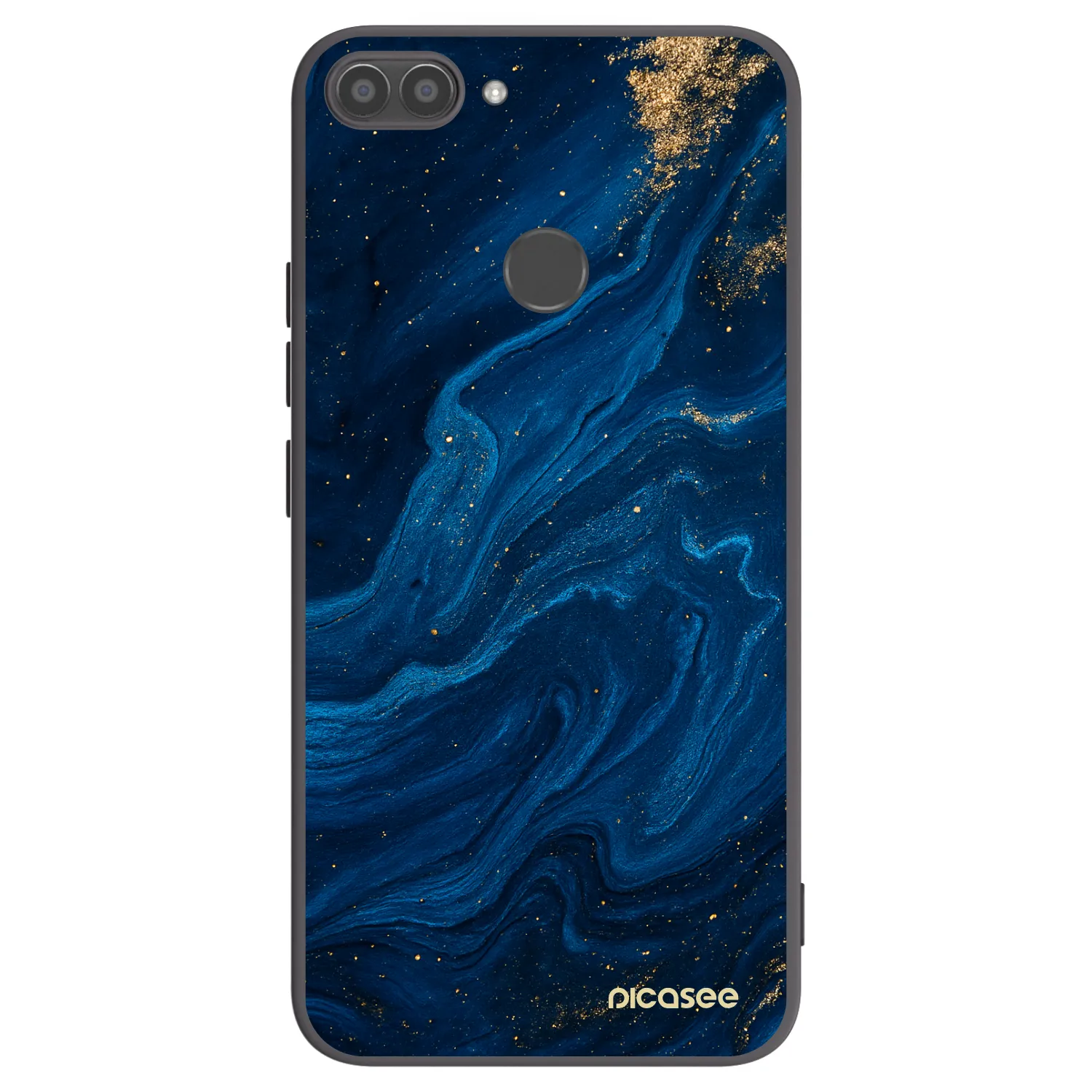 Picasee silikonowe czarne etui na Huawei P Smart - Blue