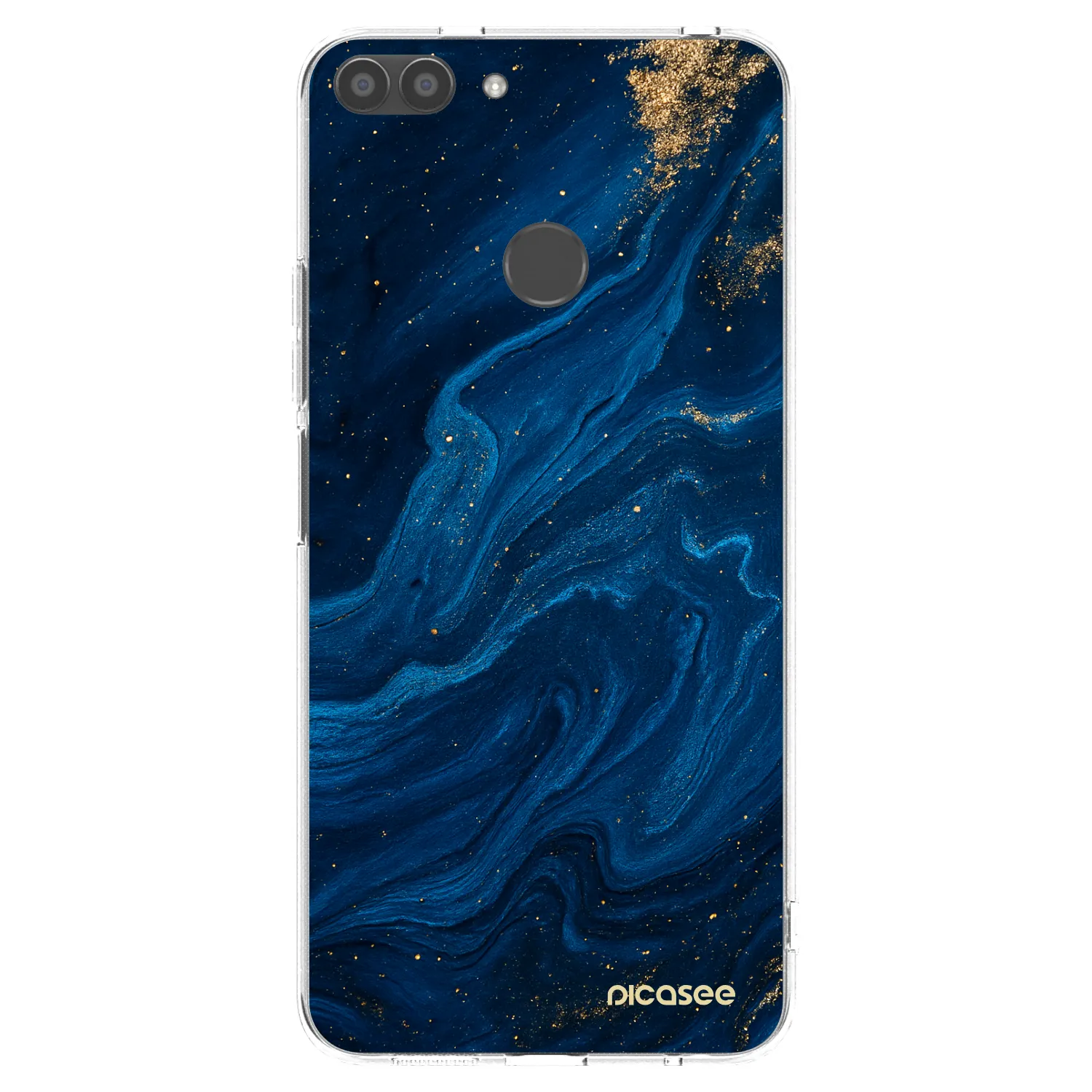 Picasee silikonowe przeźroczyste etui na Huawei P Smart - Blue