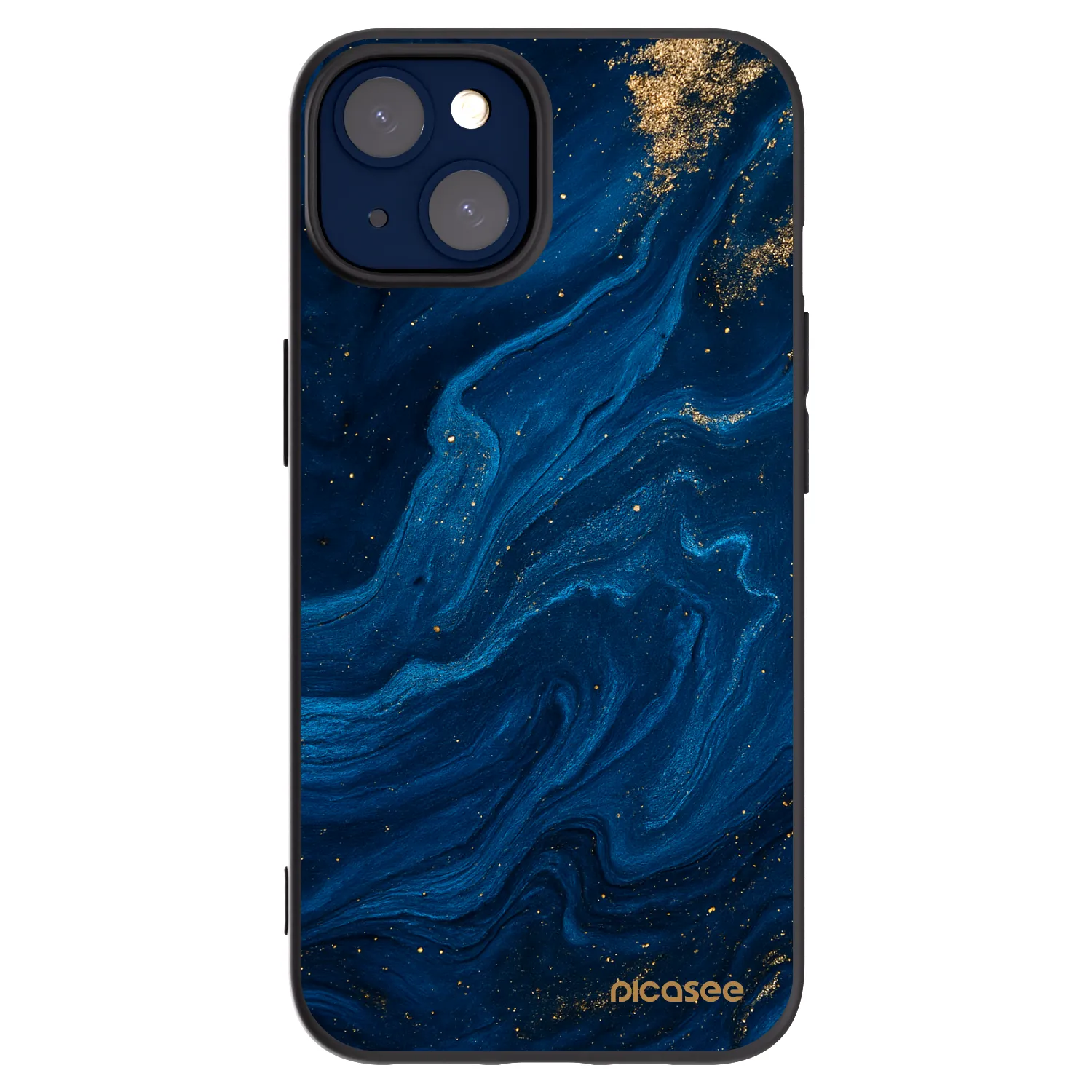 Picasee silikonowe czarne etui na Apple iPhone 14 - Blue