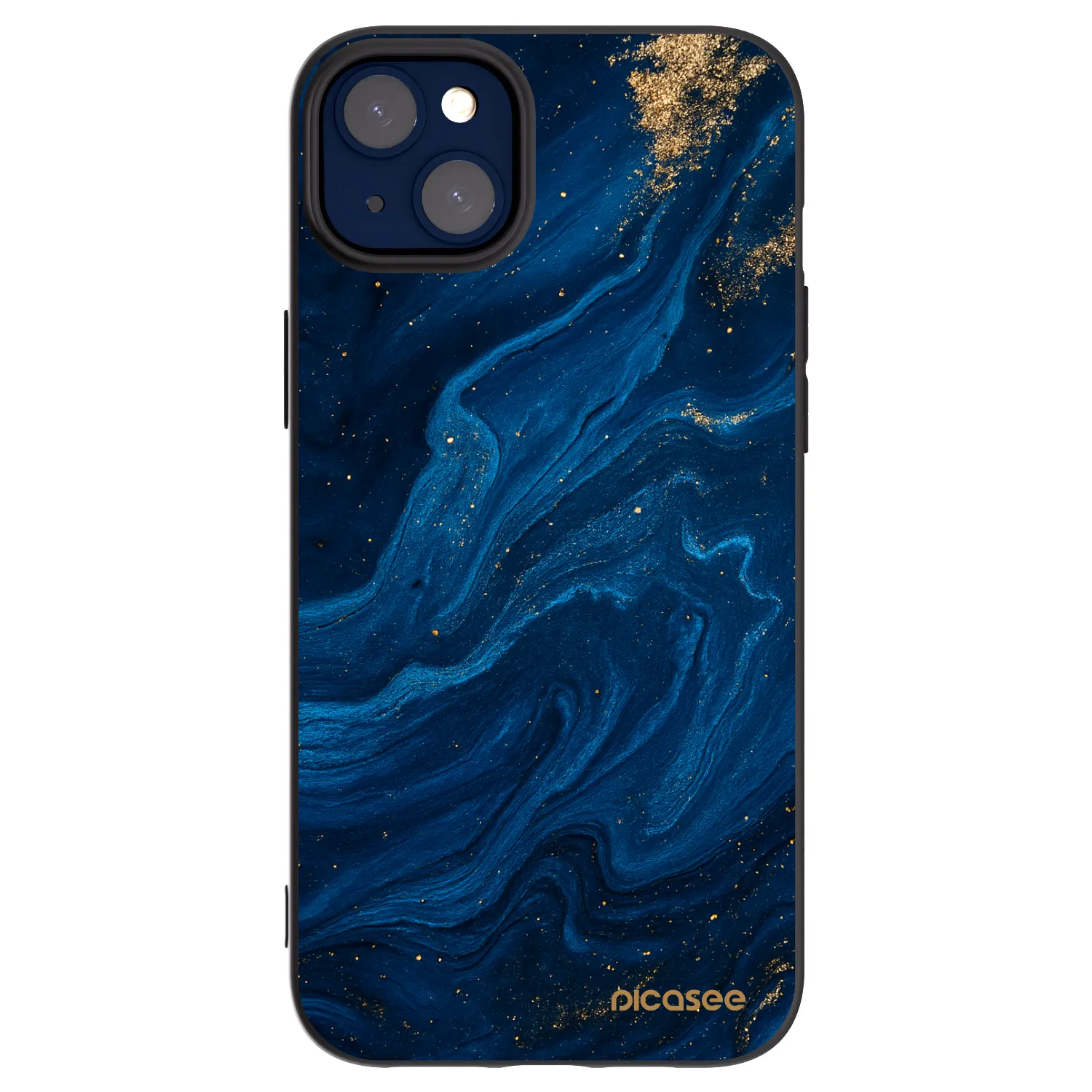 Picasee silikonowe czarne etui na Apple iPhone 14 Plus - Blue