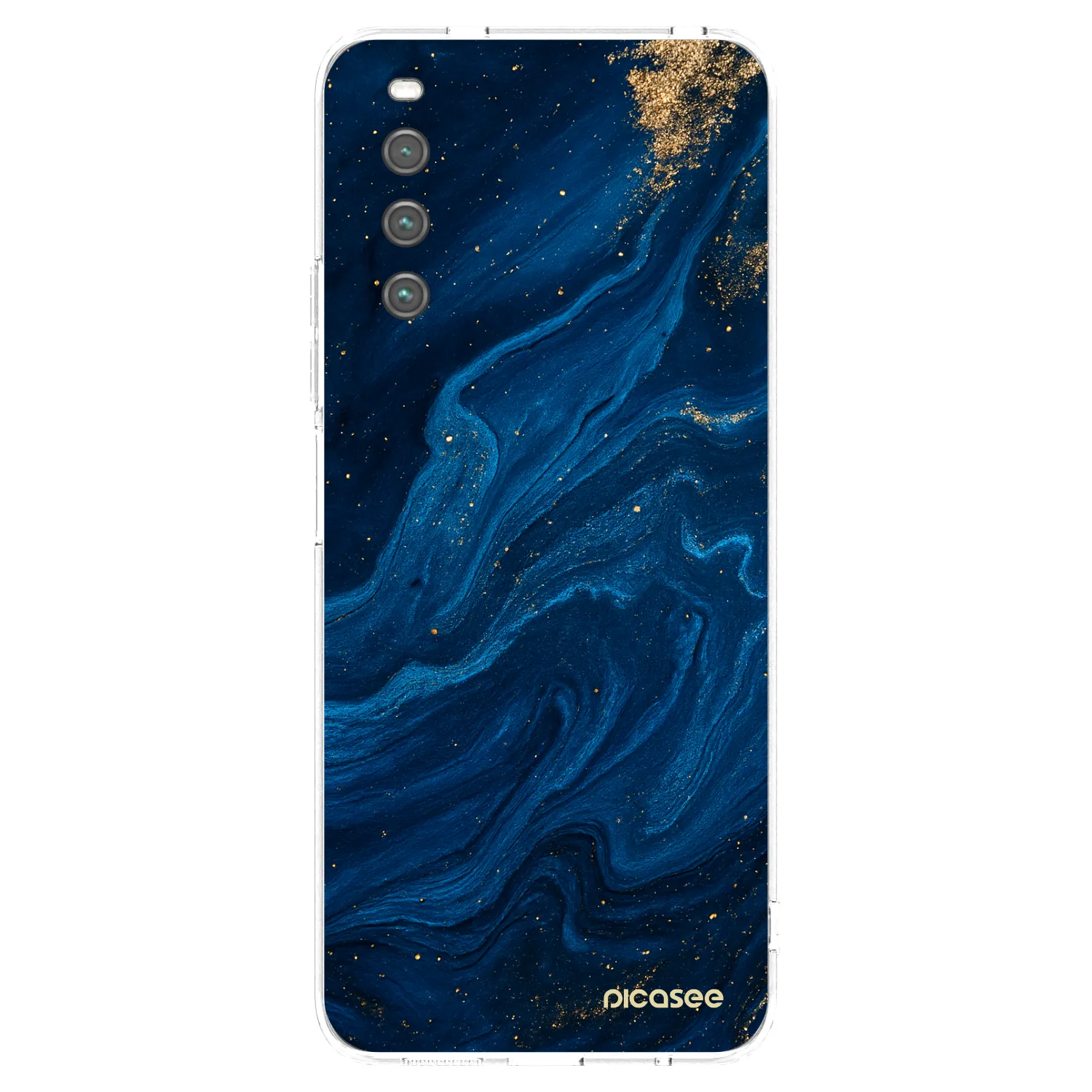 Picasee silikonowe przeźroczyste etui na Sony Xperia 10 IV 5G - Blue