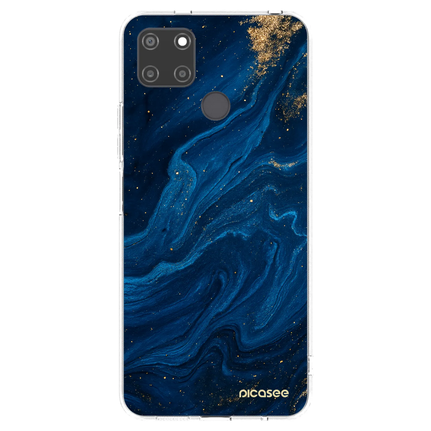 Picasee silikonowe przeźroczyste etui na Realme C21Y - Blue