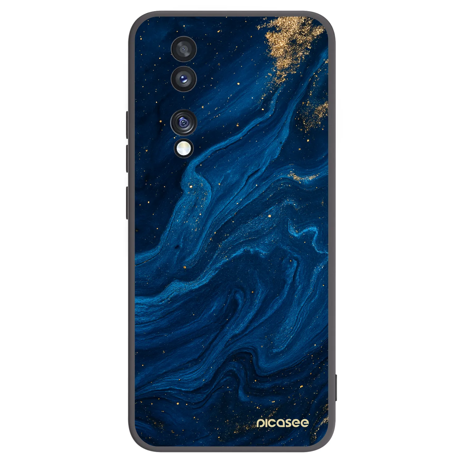 Picasee silikonowe czarne etui na Honor 70 - Blue