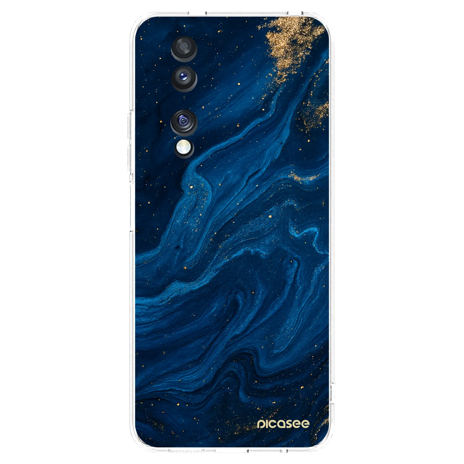 Picasee silikonowe przeźroczyste etui na Honor 70 - Blue