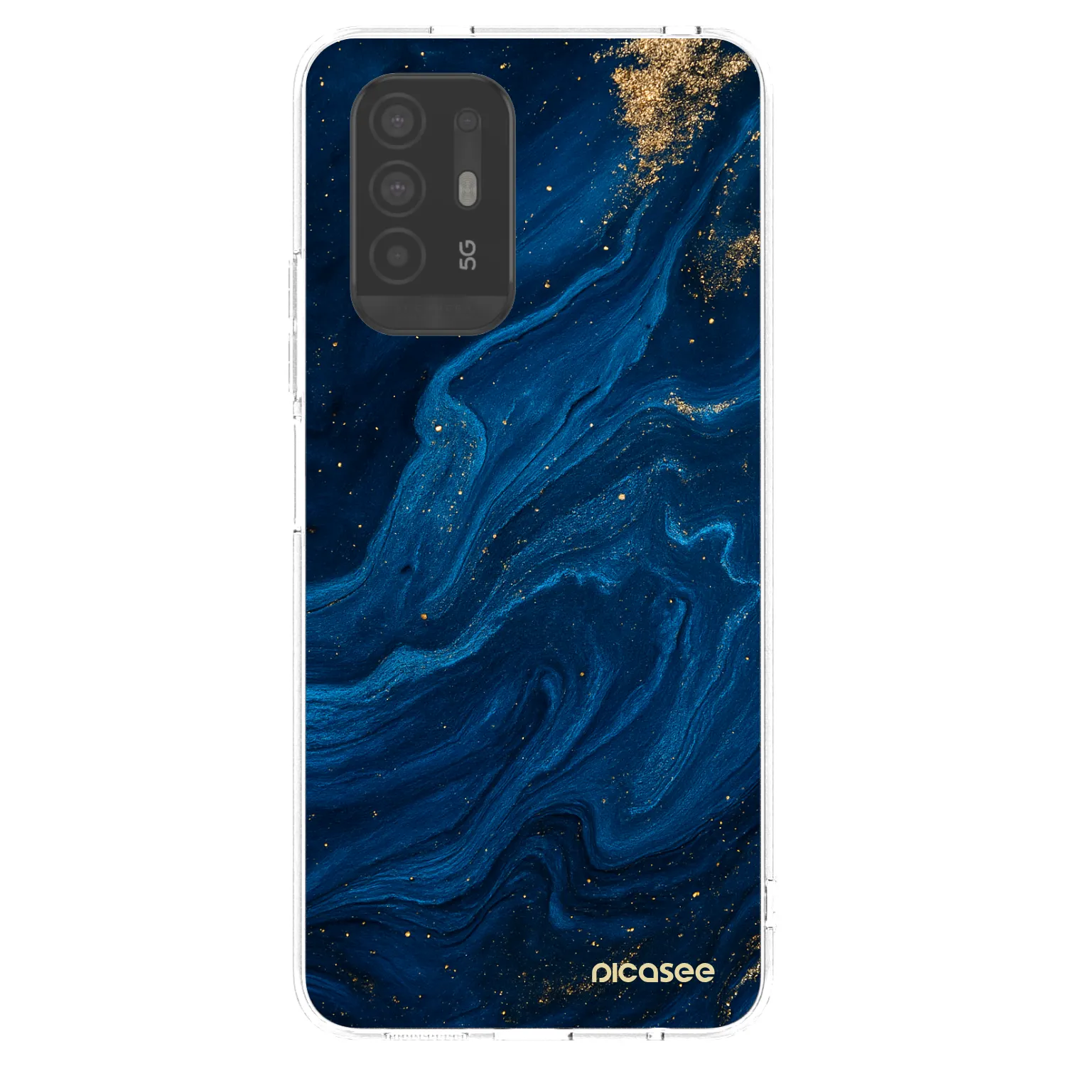 Picasee silikonowe przeźroczyste etui na OPPO A94 5G - Blue