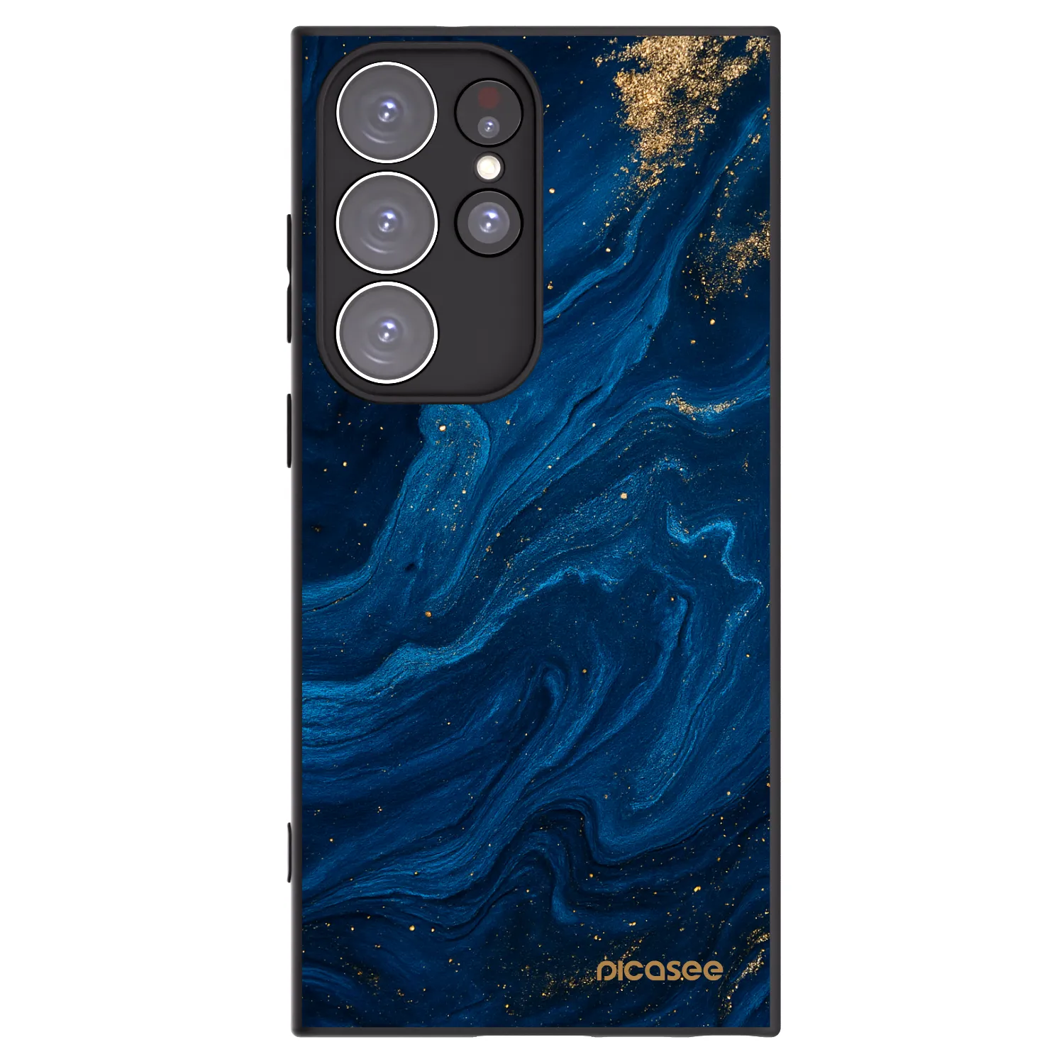 Picasee silikonowe czarne etui na Samsung Galaxy S23 Ultra 5G - Blue