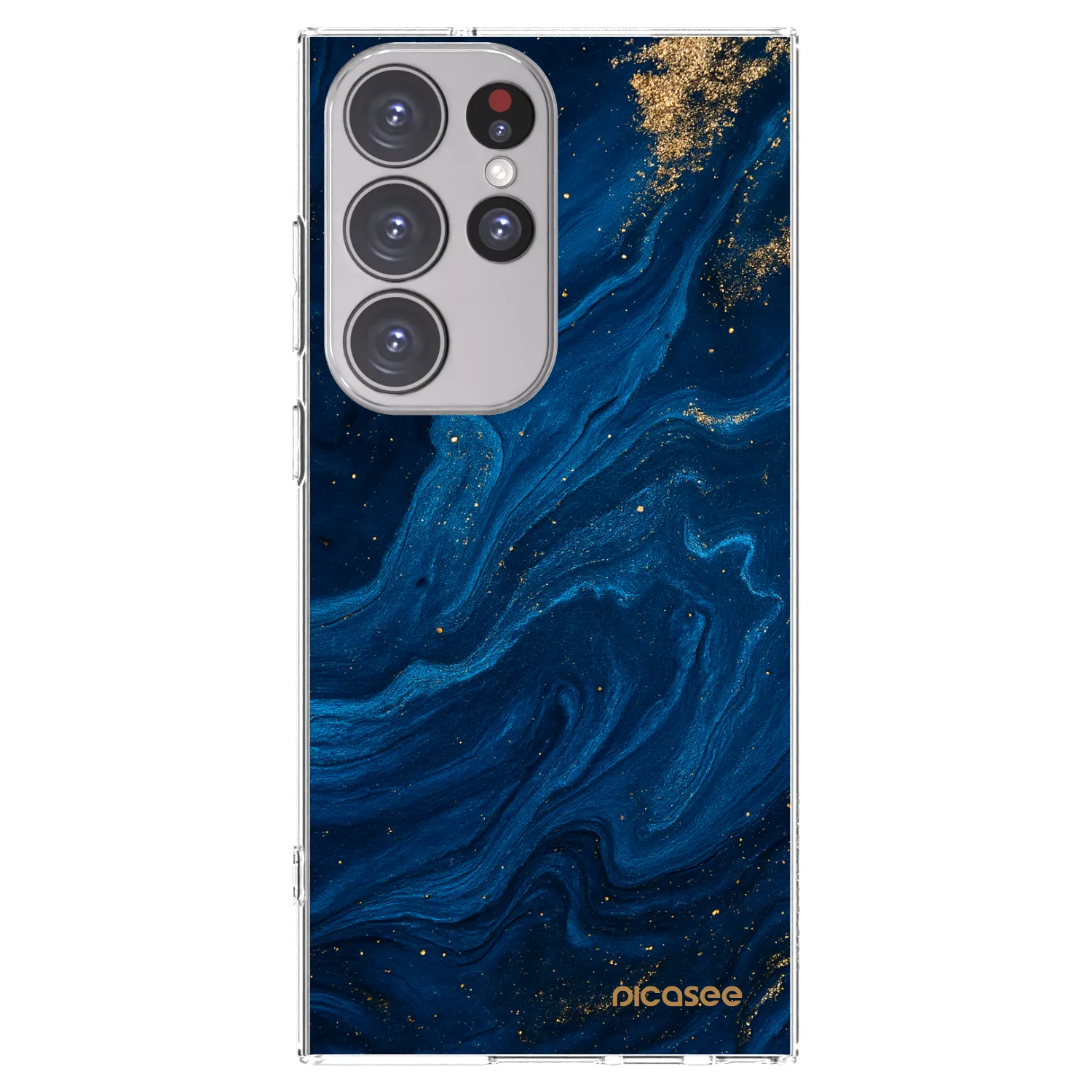 Picasee silikonowe przeźroczyste etui na Samsung Galaxy S23 Ultra 5G - Blue