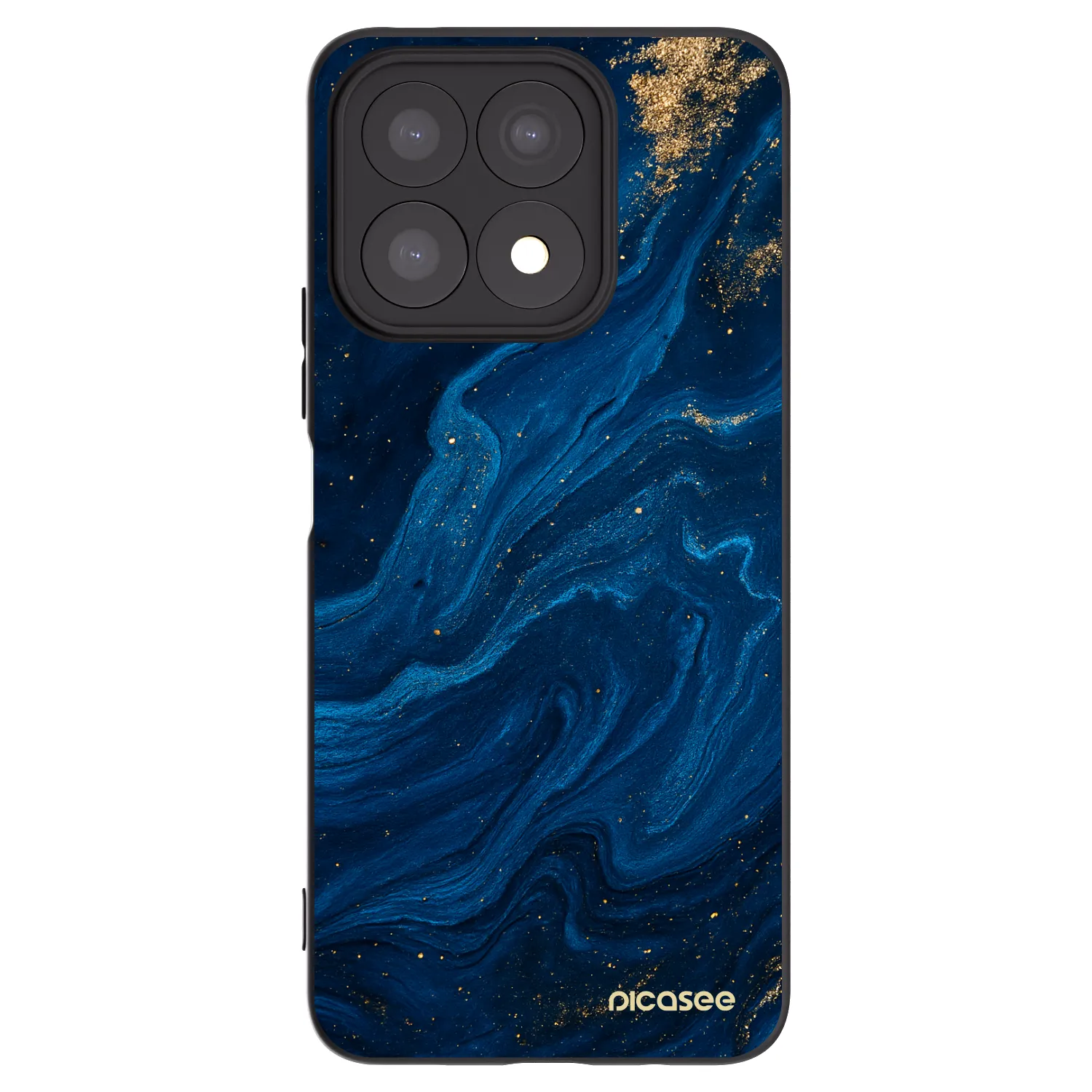 Picasee silikonowe czarne etui na Honor X8a - Blue