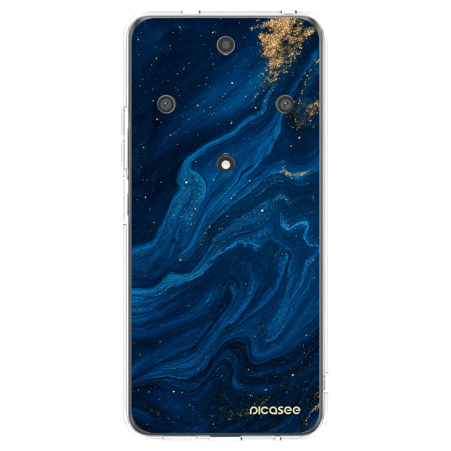 Picasee silikonowe przeźroczyste etui na Honor Magic5 Lite 5G - Blue
