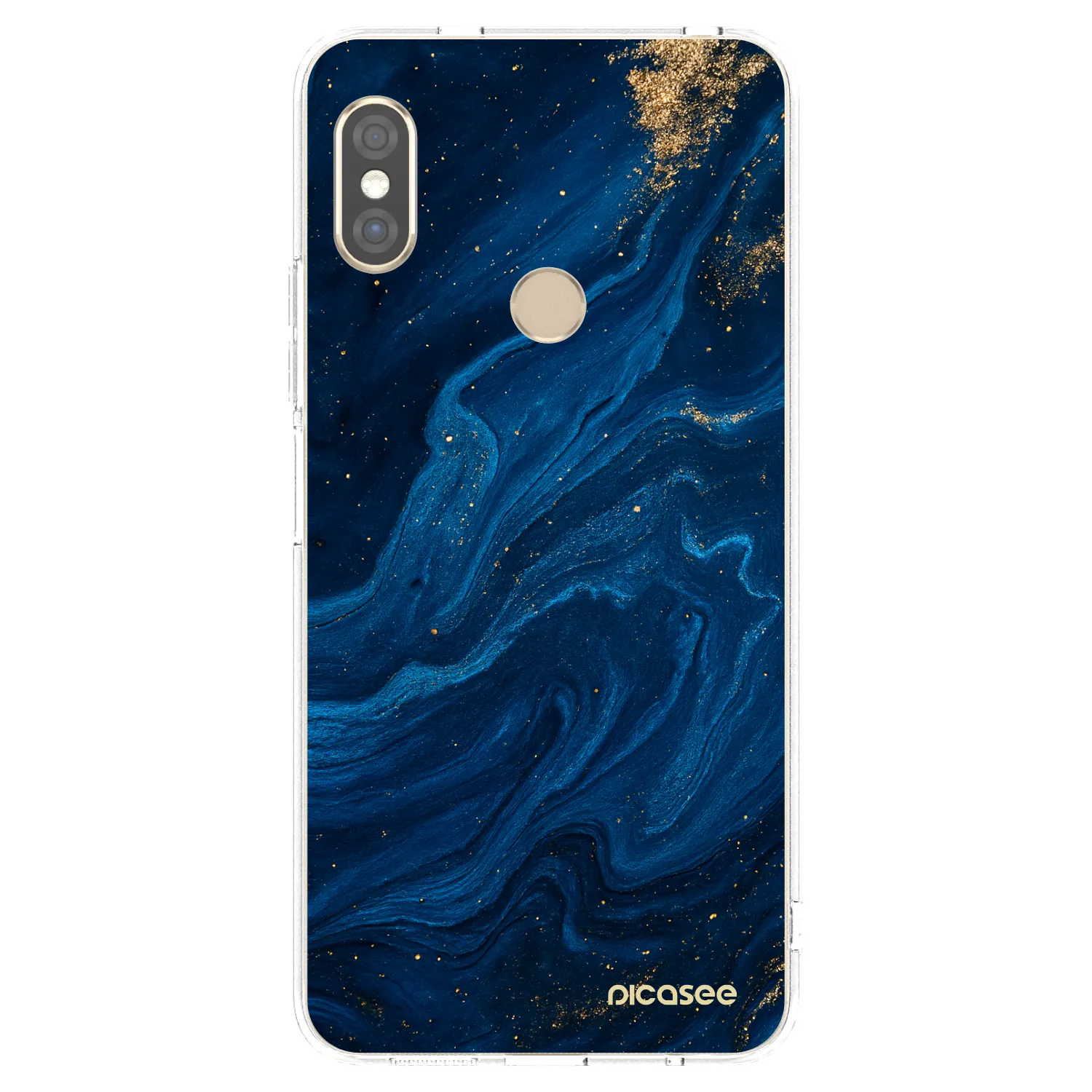 Picasee silikonowe przeźroczyste etui na Xiaomi Redmi Note 5 Global - Blue