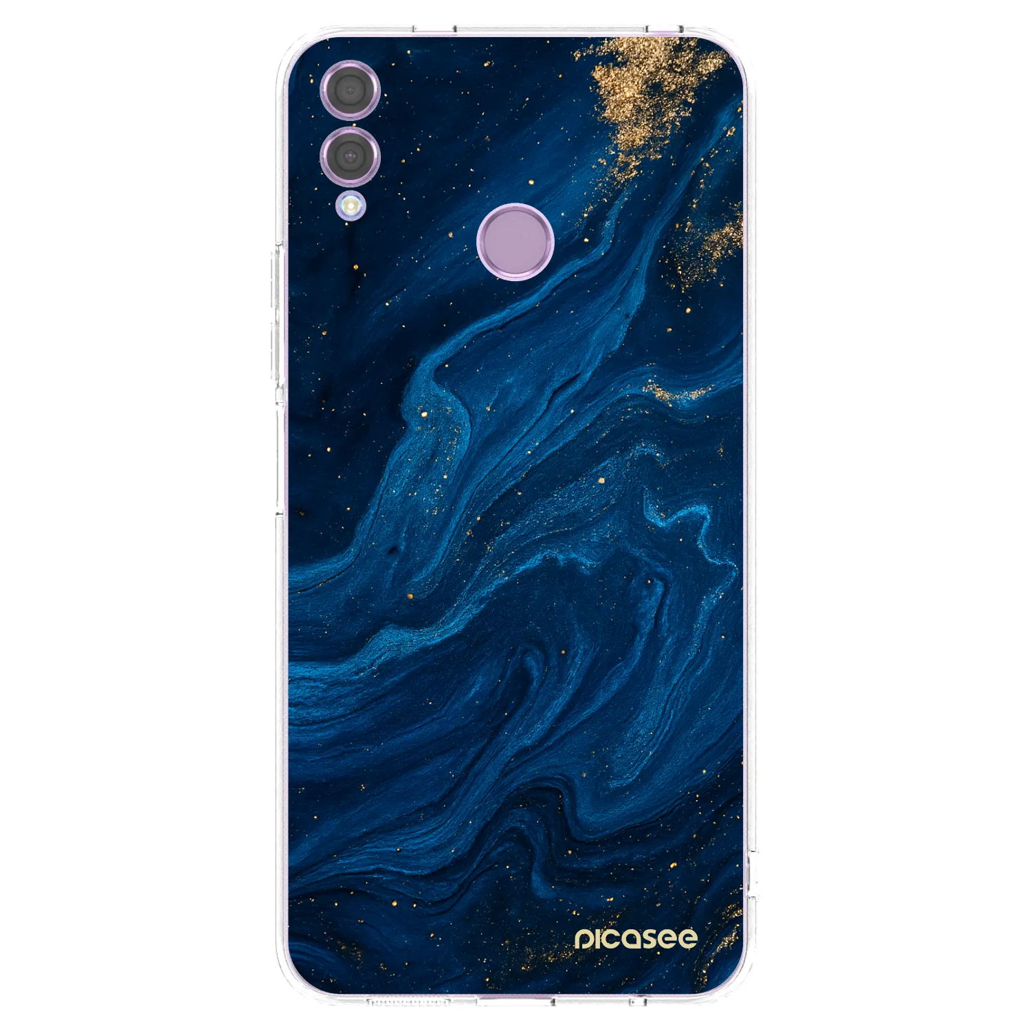 Picasee silikonowe przeźroczyste etui na Honor 8X - Blue