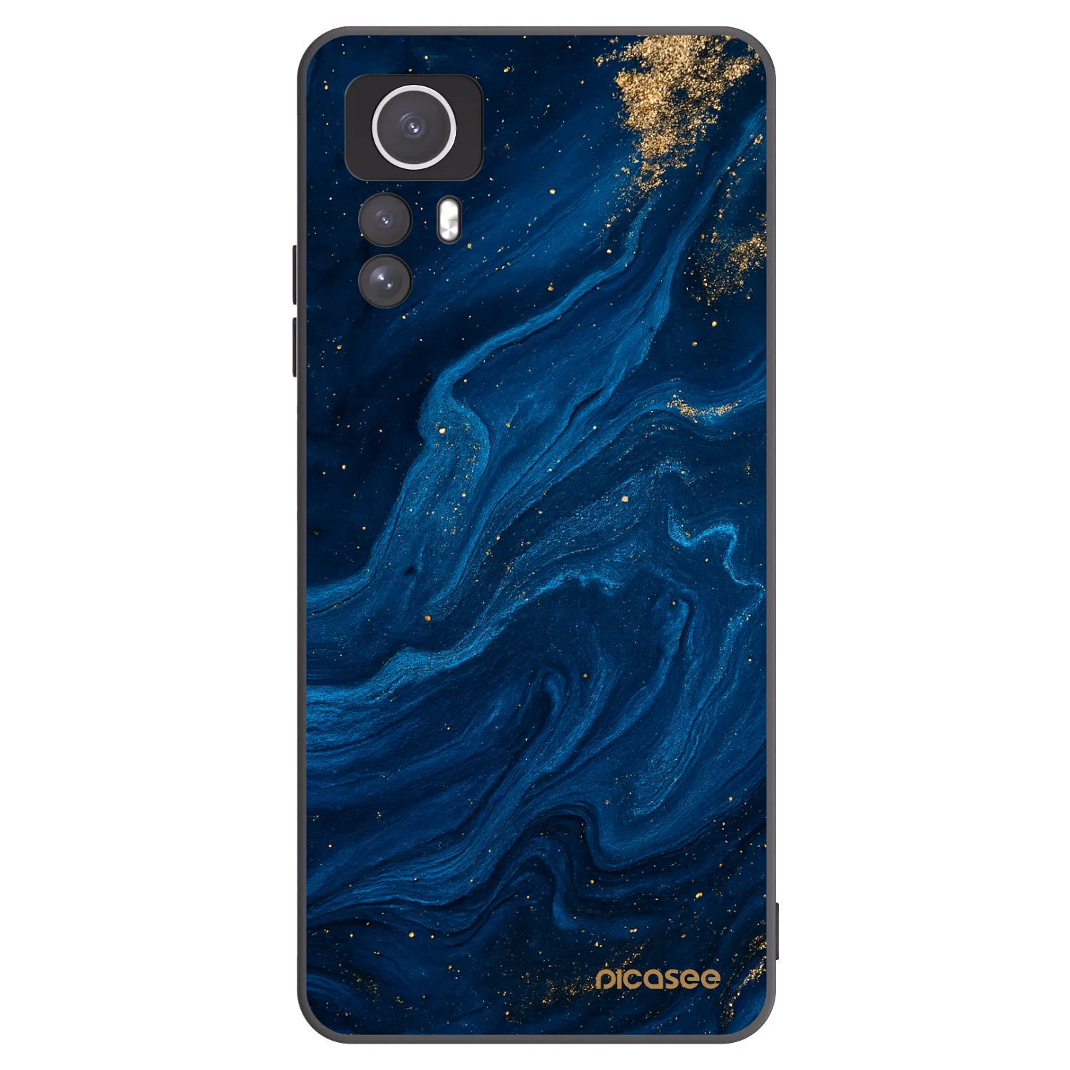 Picasee silikonowe czarne etui na Xiaomi Redmi Note 12S - Blue