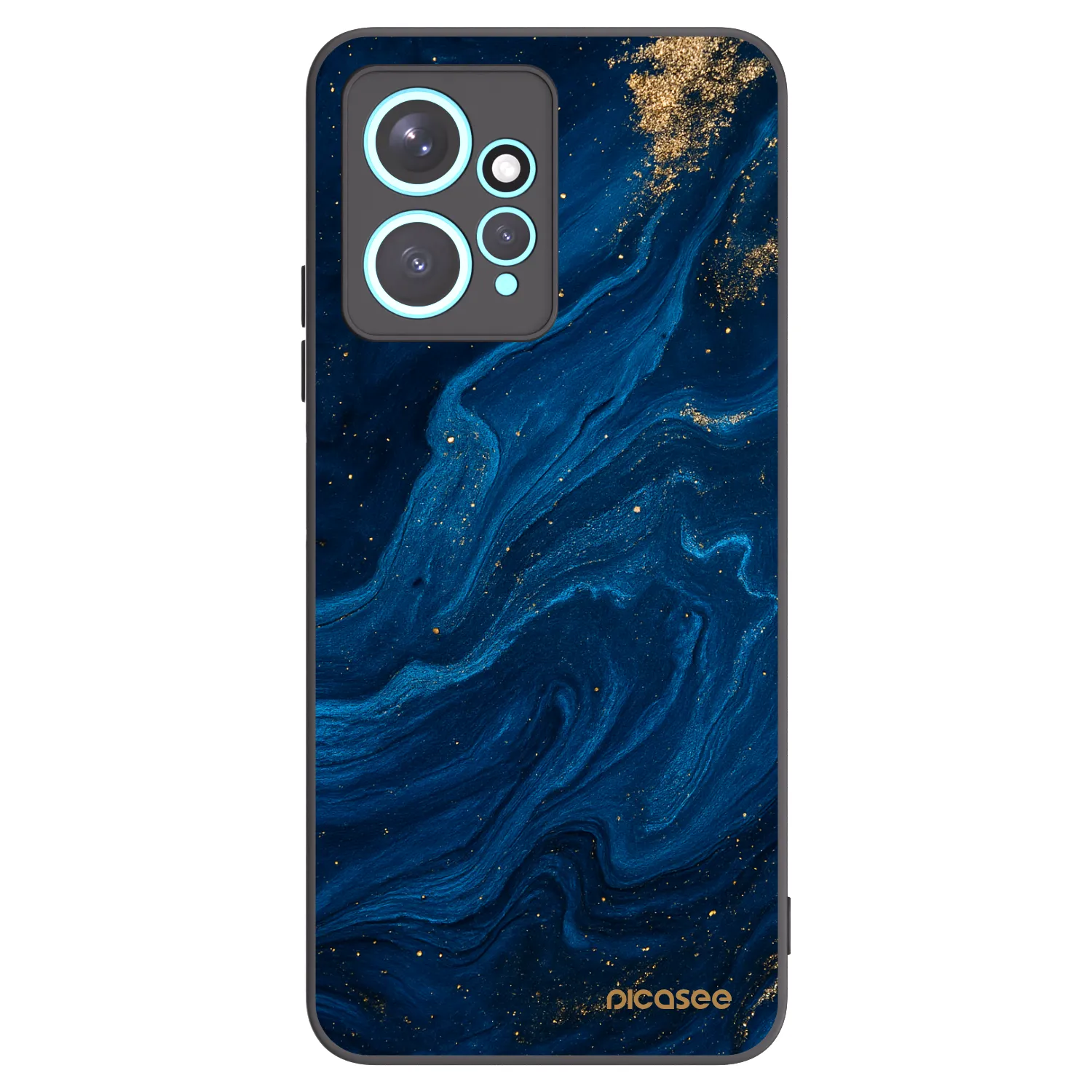 Picasee silikonowe czarne etui na Xiaomi Redmi Note 12 4G - Blue