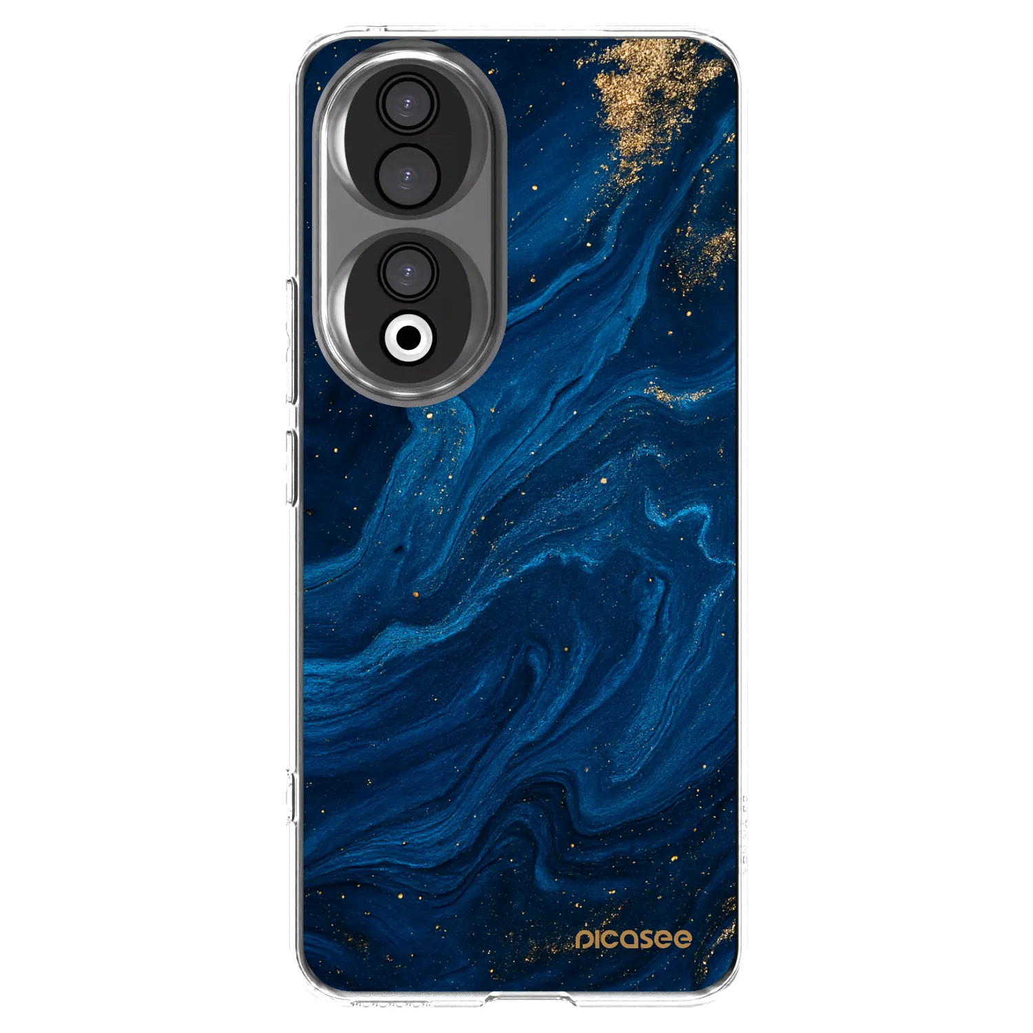 Picasee silikonowe przeźroczyste etui na Honor 90 5G - Blue