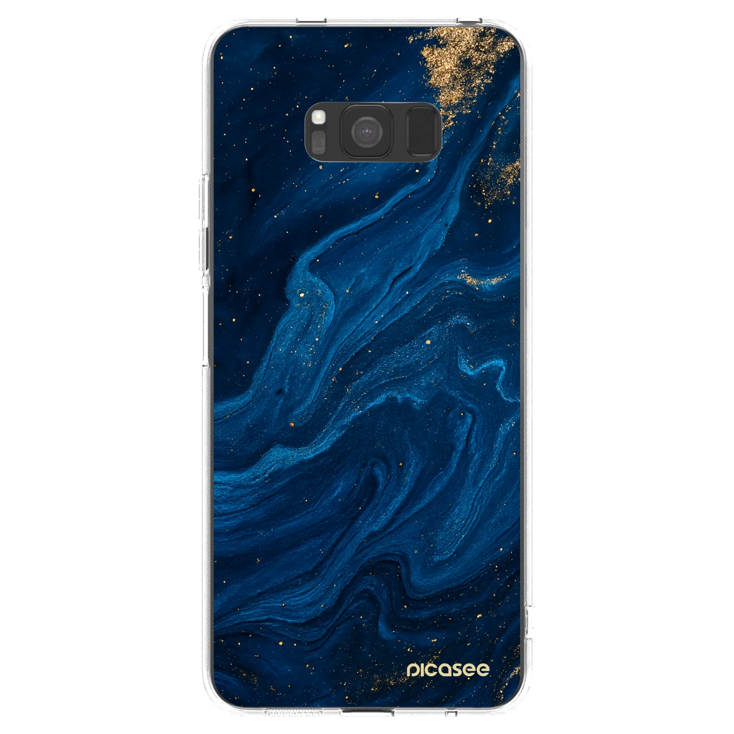 Picasee silikonowe przeźroczyste etui na Samsung Galaxy S8 G950F - Blue