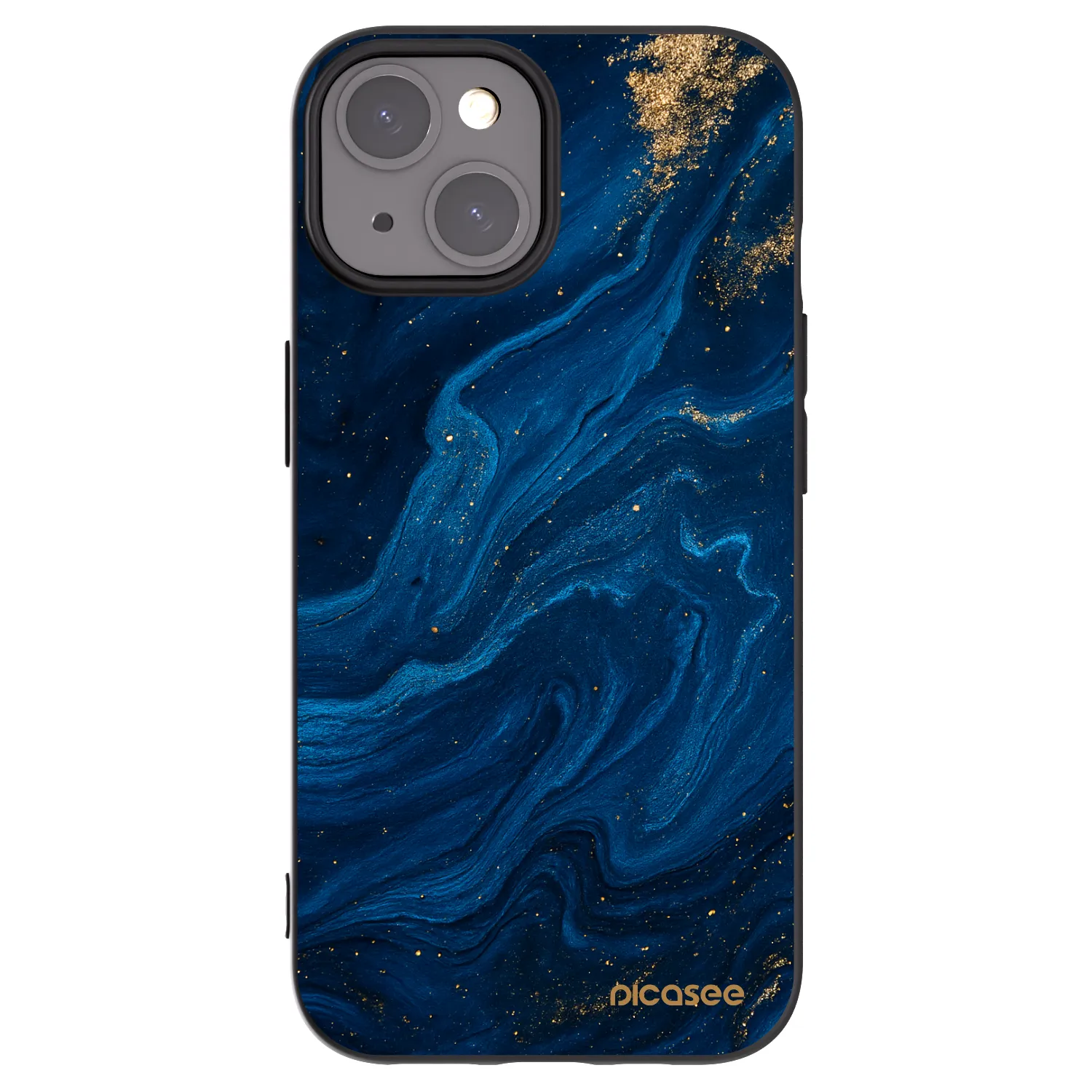 Picasee silikonowe czarne etui na Apple iPhone 15 - Blue