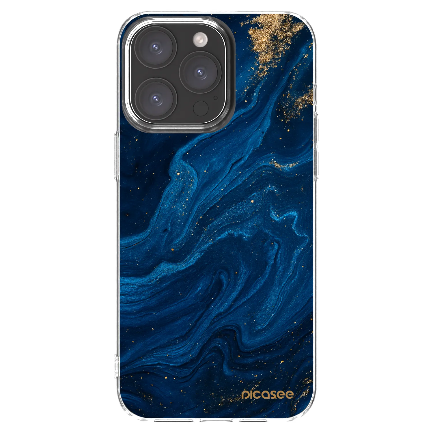 Picasee silikonowe przeźroczyste etui na Apple iPhone 15 Pro Max - Blue
