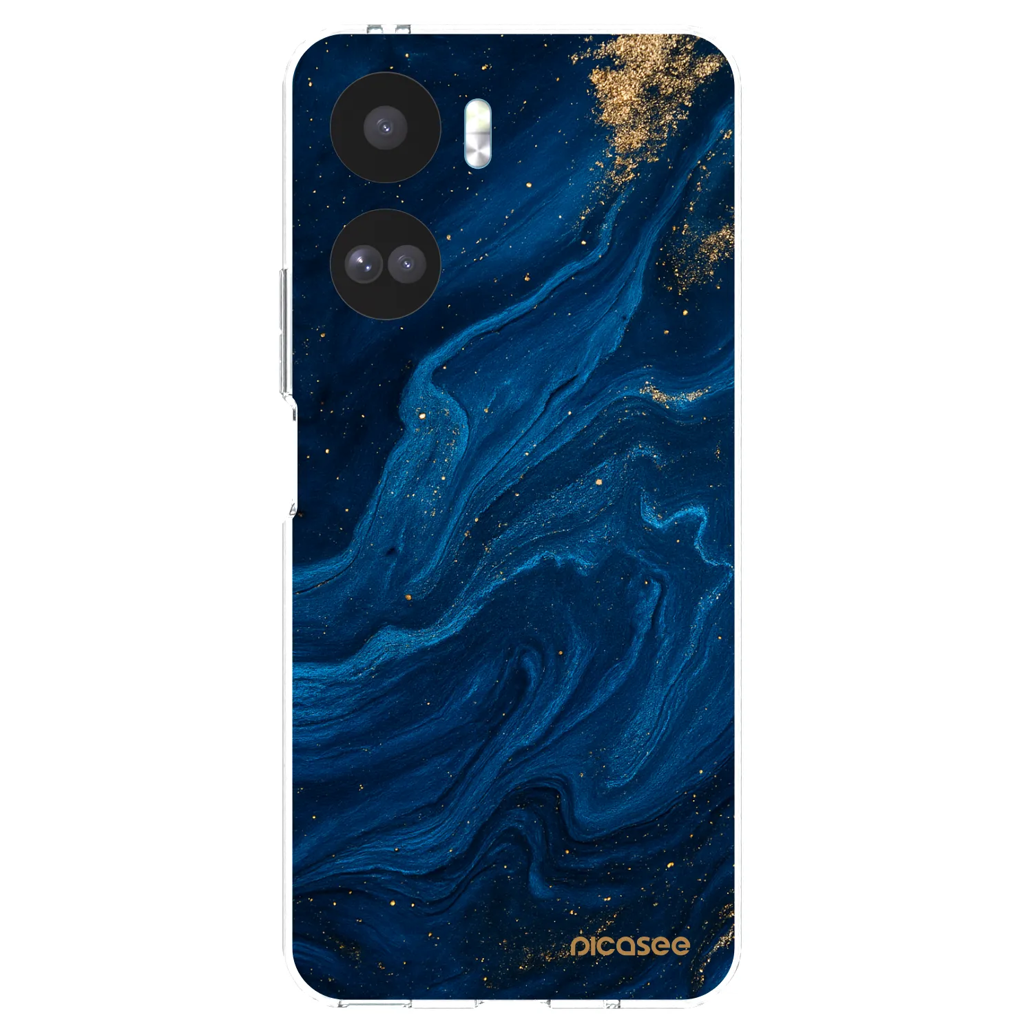 Picasee silikonowe przeźroczyste etui na Honor 90 Lite 5G - Blue
